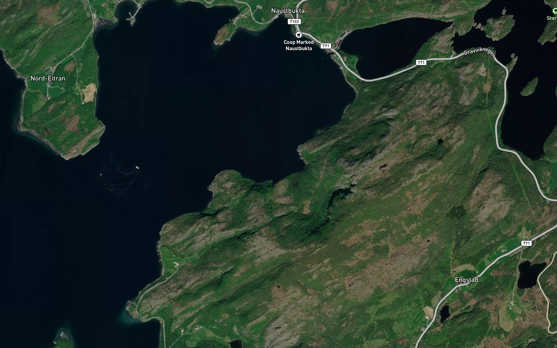 Satellite map of the Heggvika