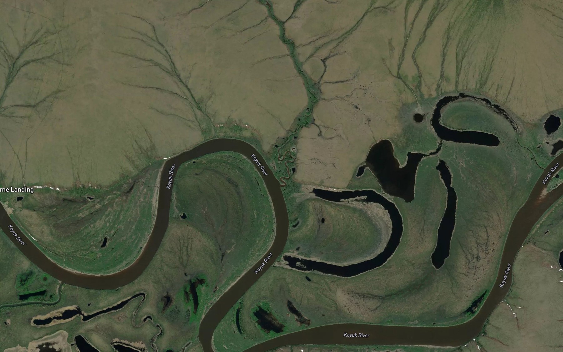 Satellite map of the Dime Creek