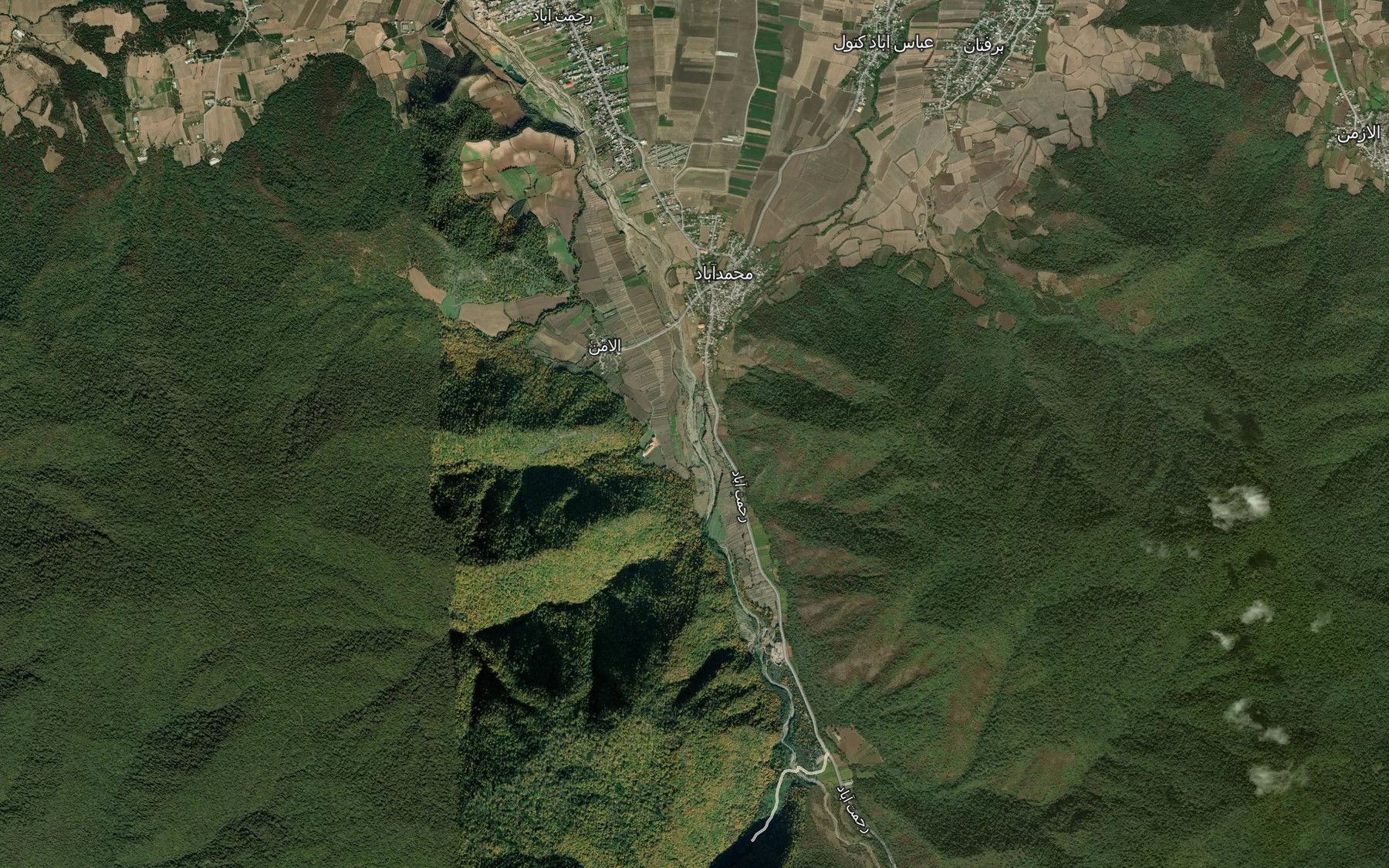 Satellite map of the Rudkhaneh-ye Siah Marz Kuh