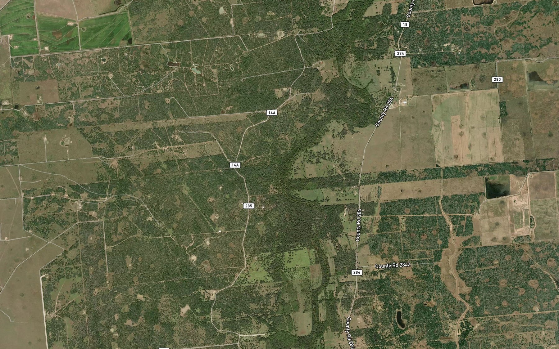 Satellite map of the Water Hole Branch