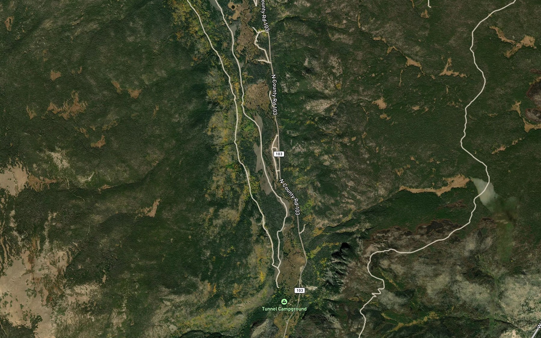 Satellite map of the Mill Creek
