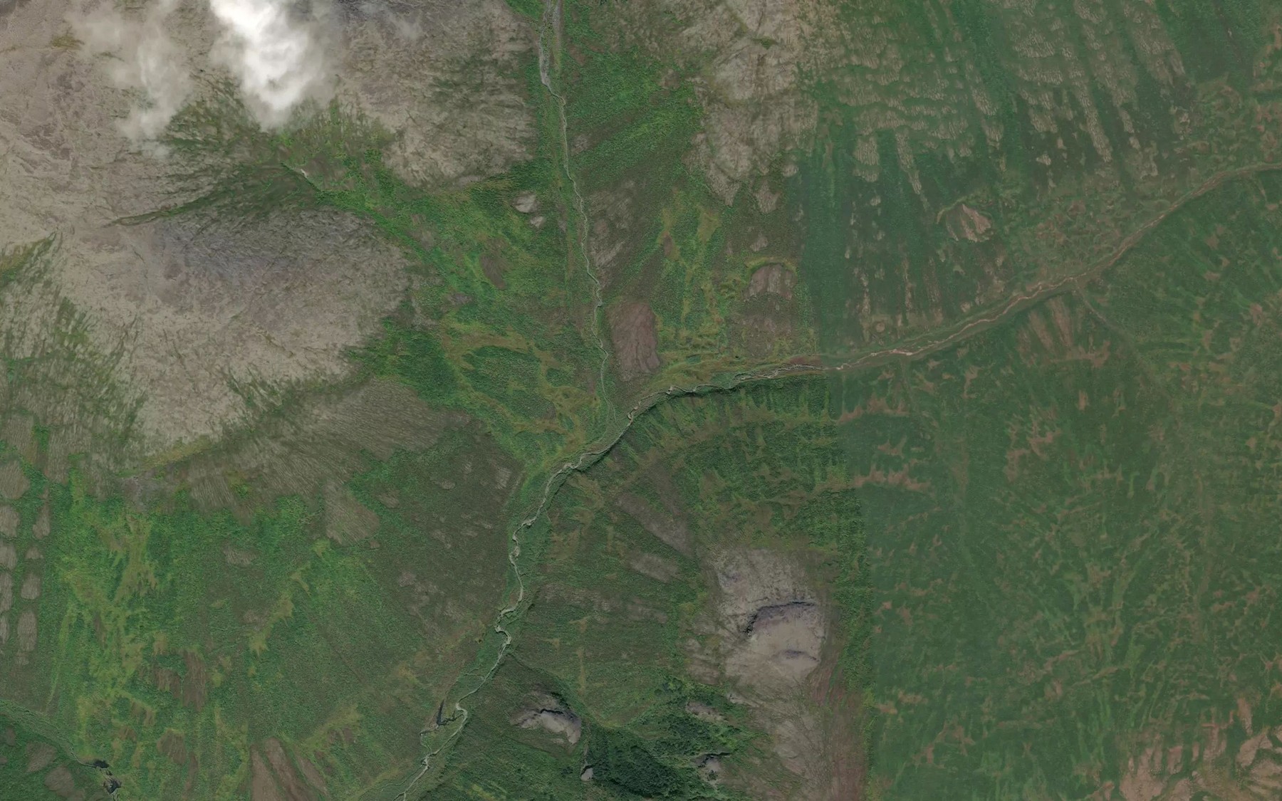 Satellite map of the Russel Creek