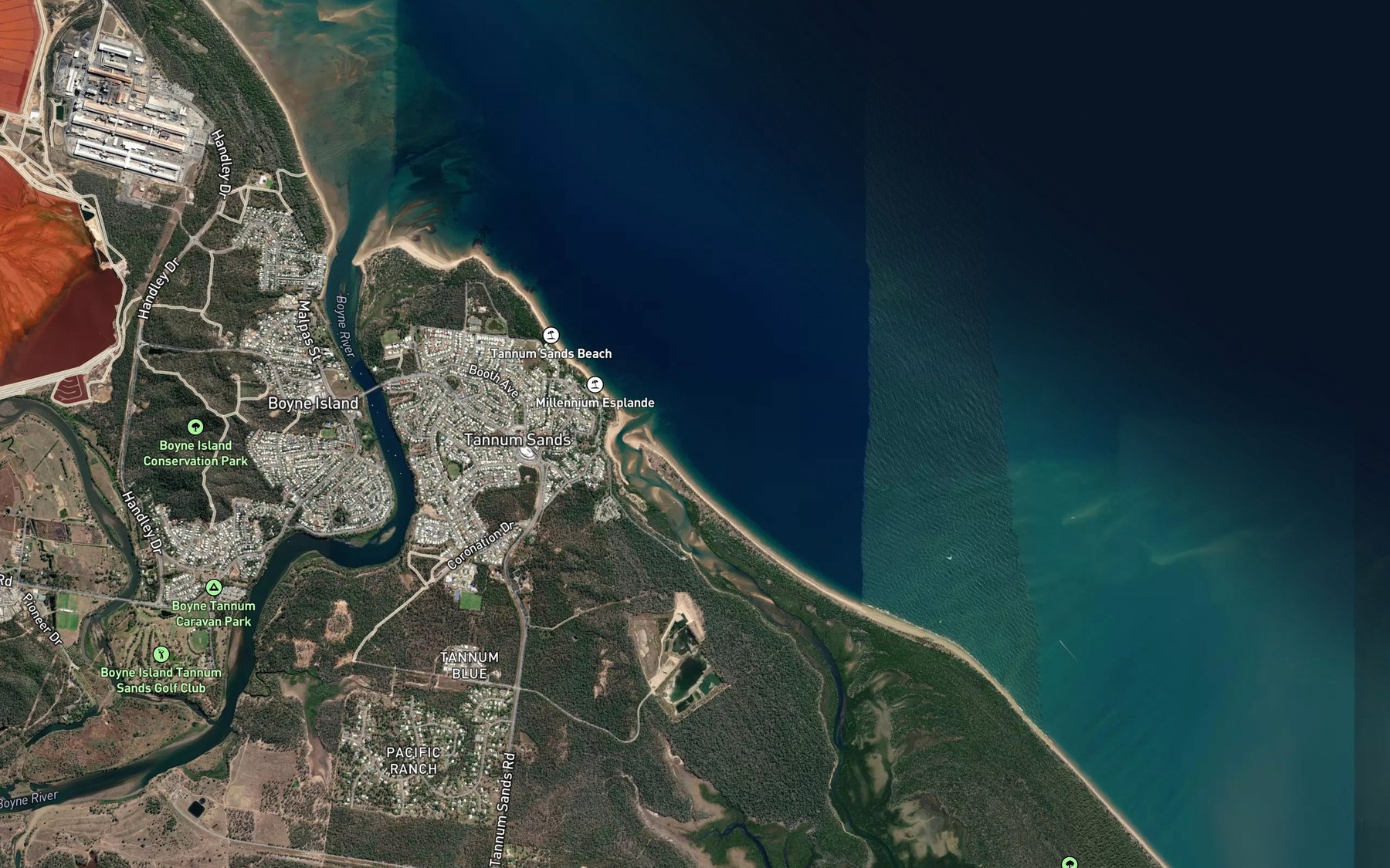 Satellite map of the Red Cliff Creek