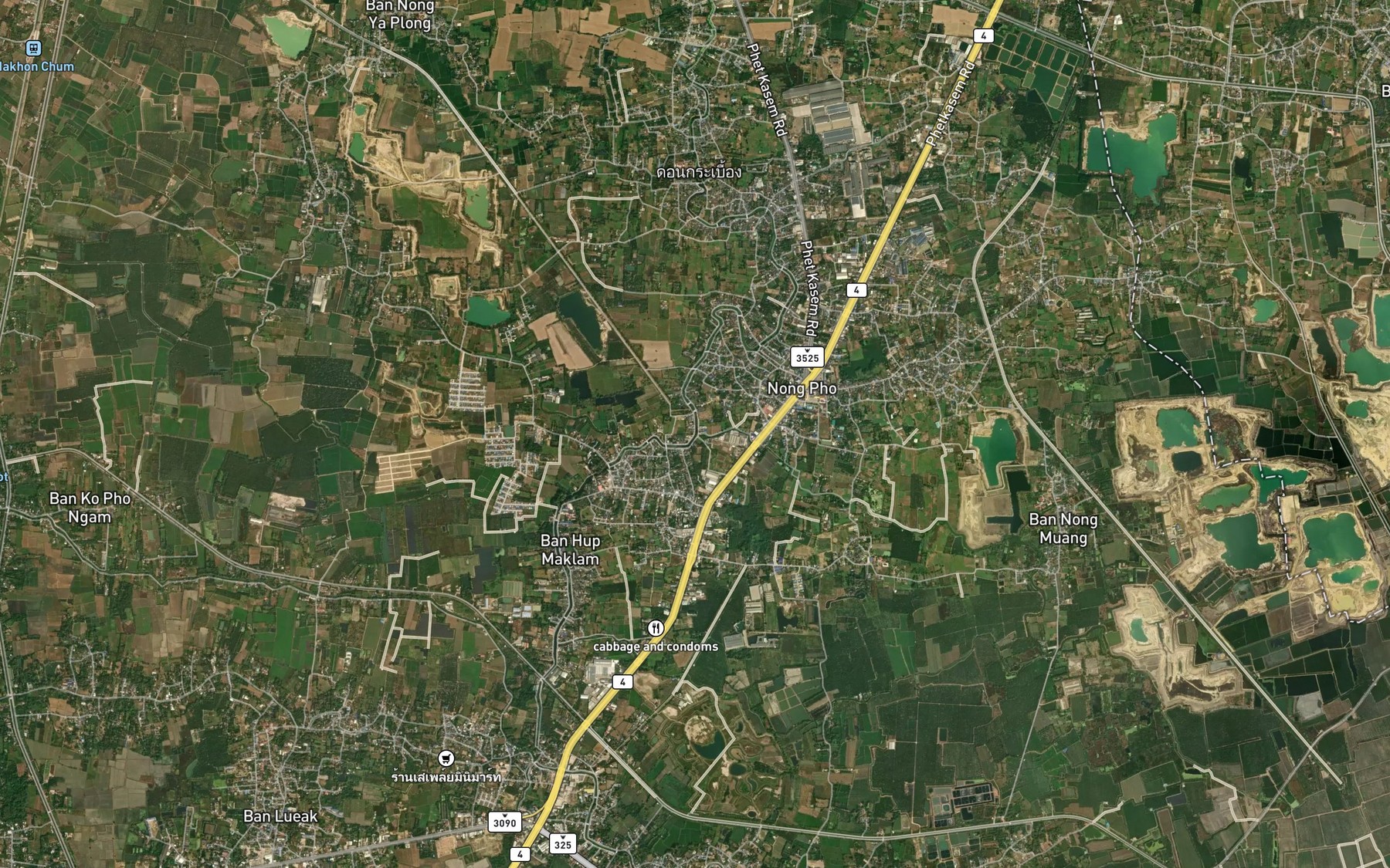 Satellite map of the Khlong Nong Muang