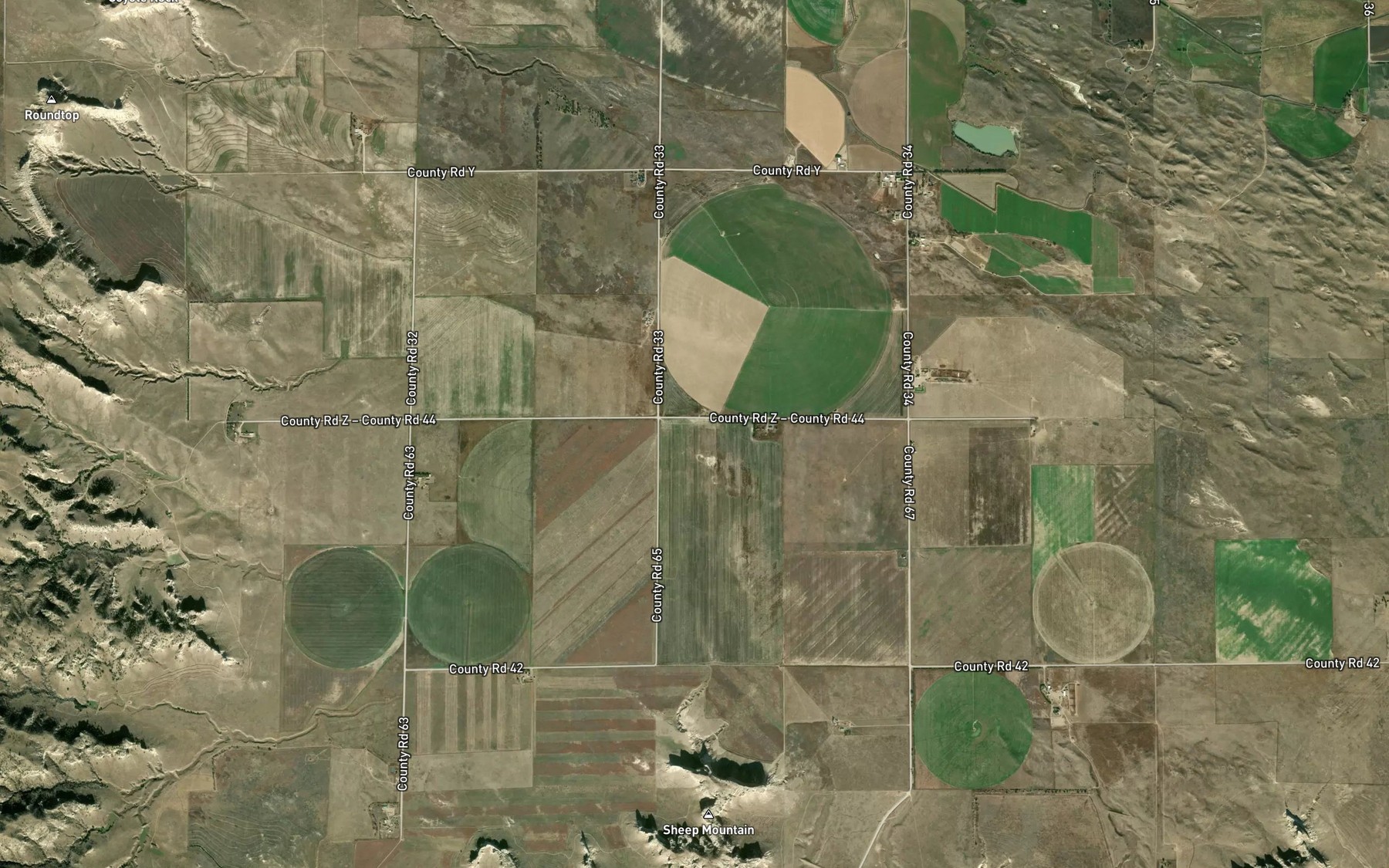 Satellite map of the Horseshoe Bend