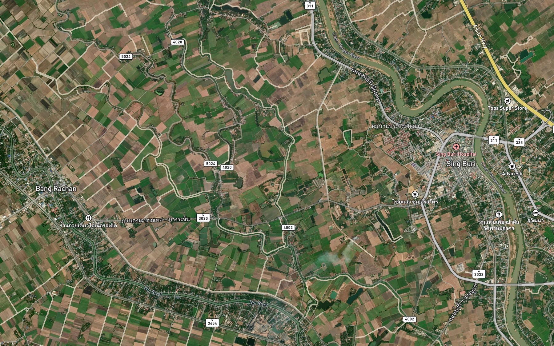 Satellite map of the Nong Khot