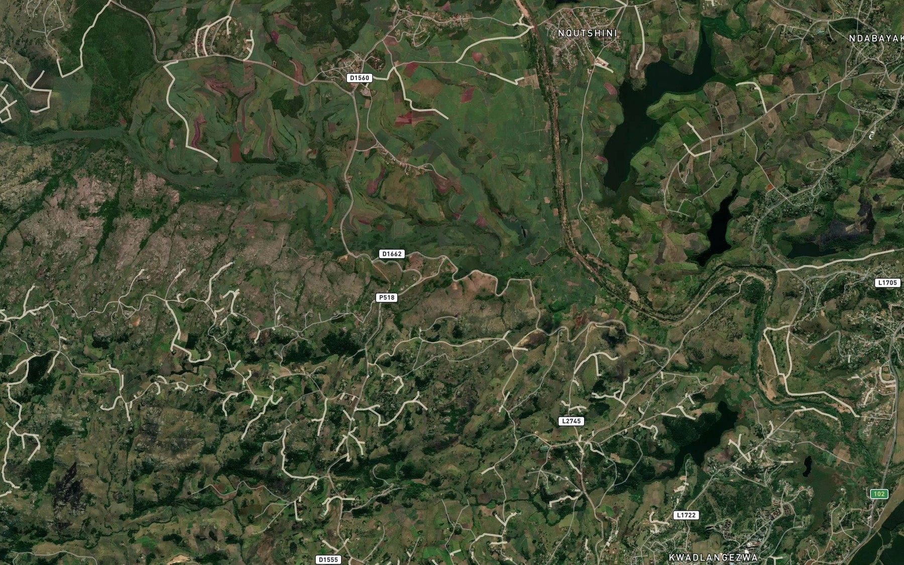 Satellite map of the KwaLubisana