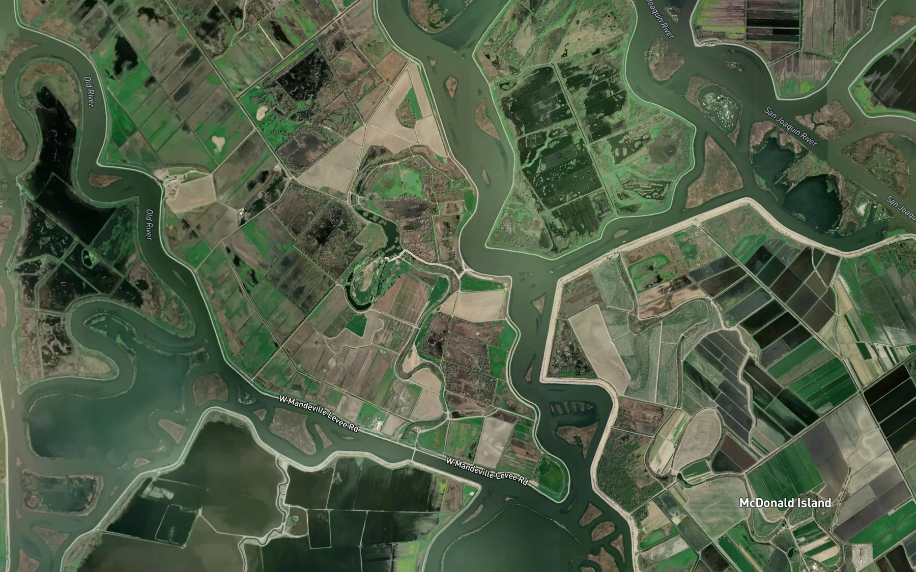 Satellite map of the Connection Slough