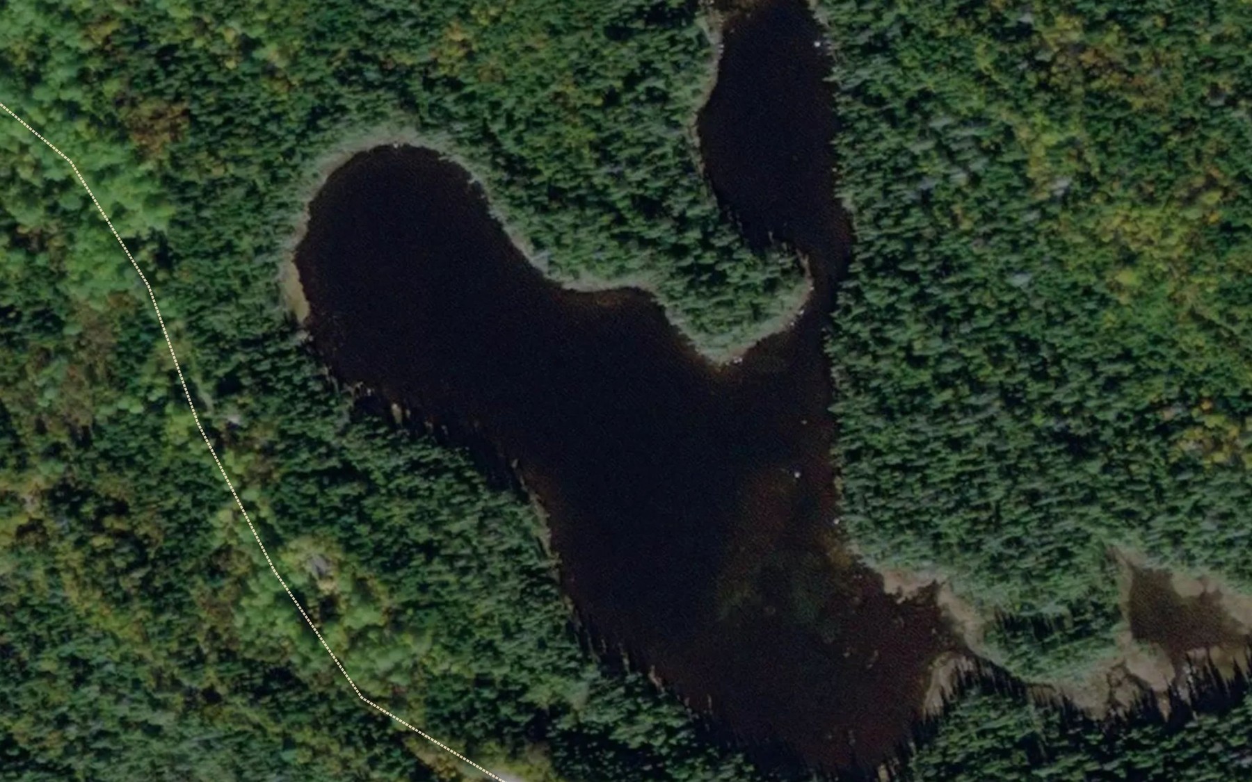 Satellite map of the Lac Culotte