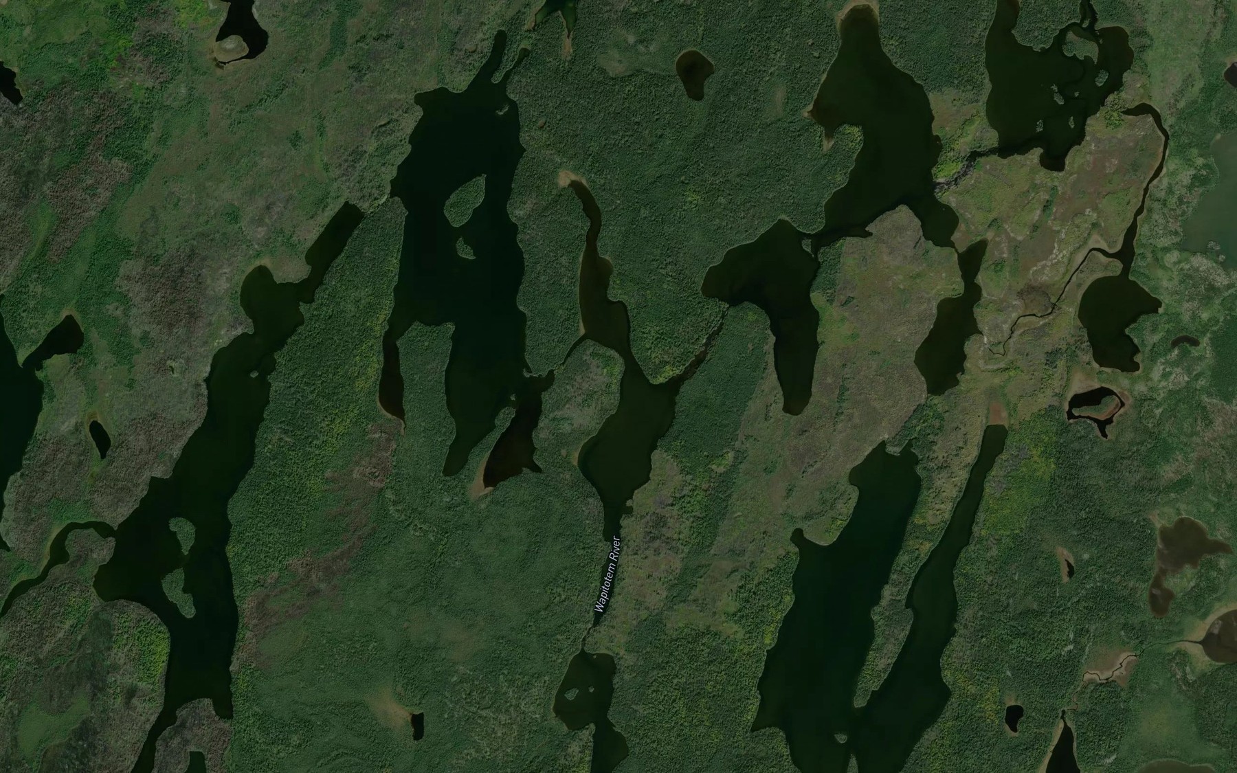 Satellite map of the Scruton Lake