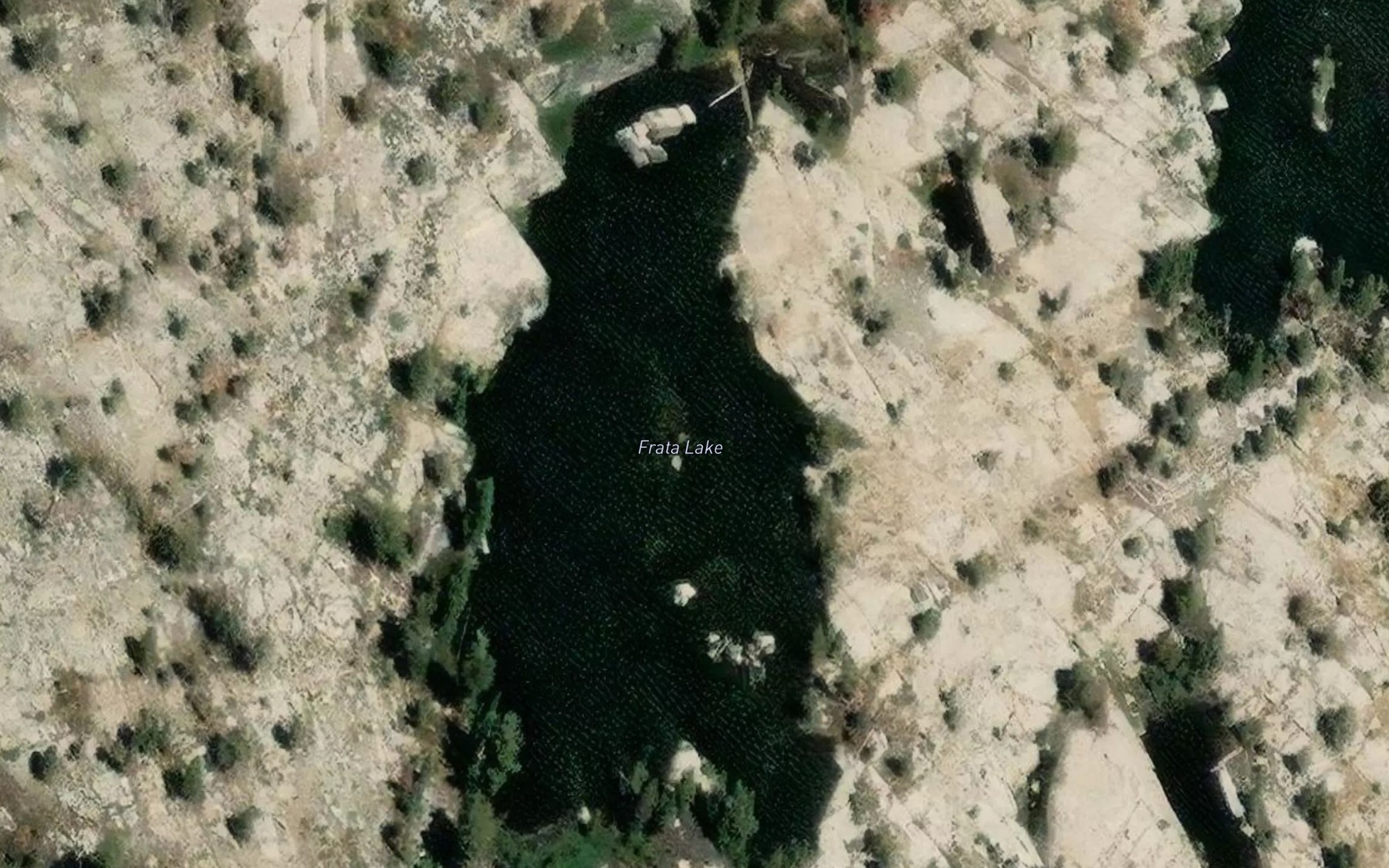 Satellite map of the Frata Lake