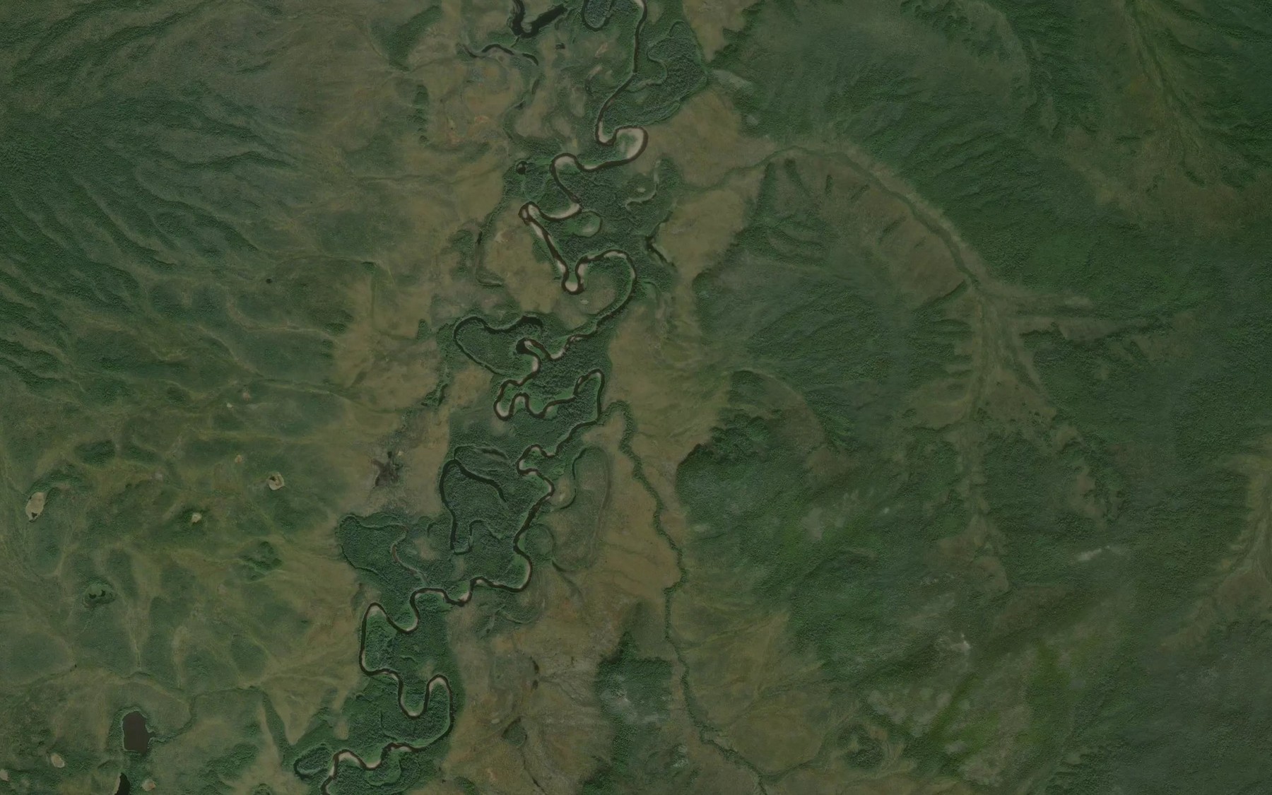Satellite map of the Little Moose Creek