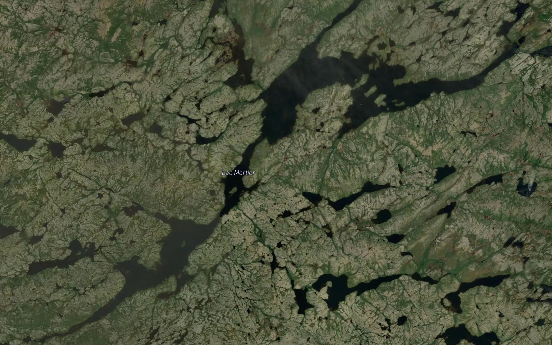 Satellite map of the Lac Mortier