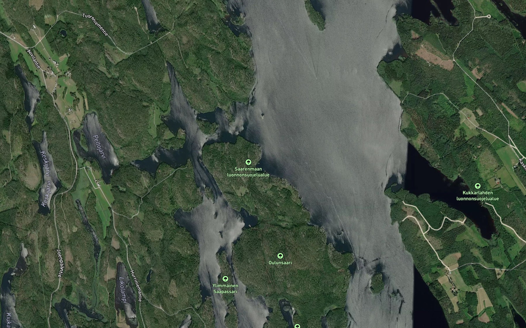 Satellite map of the Hiekkakaarre