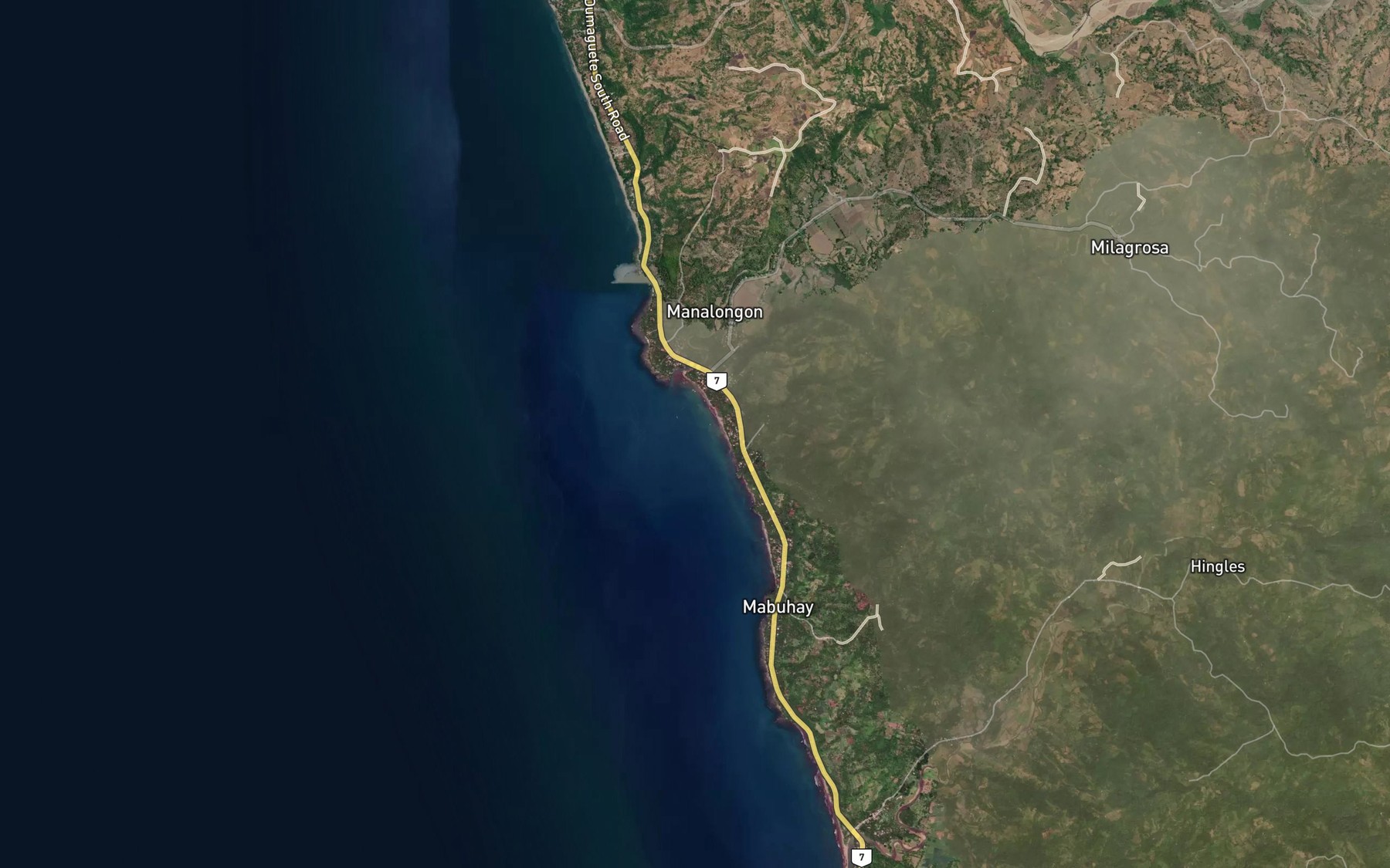 Satellite map of the Bujay Creek
