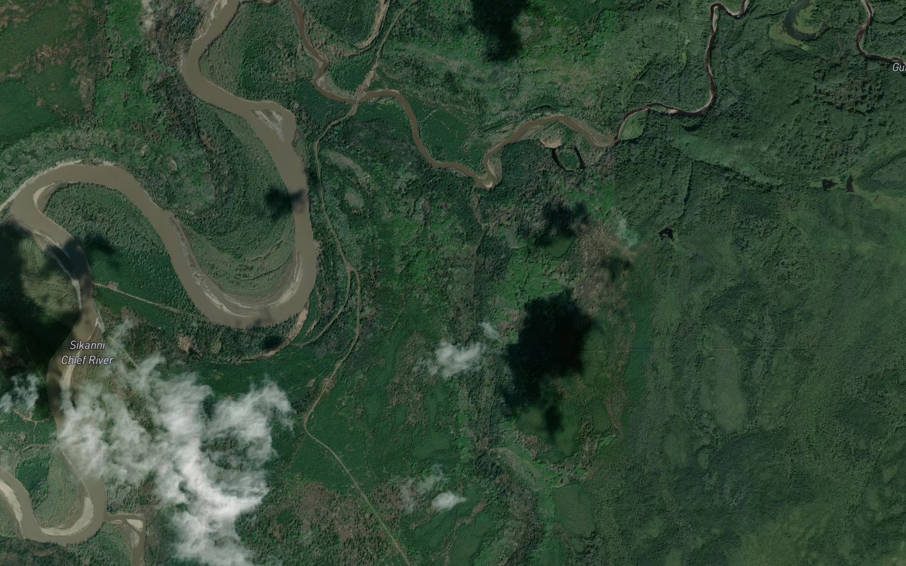 Satellite map of the Kenai Creek