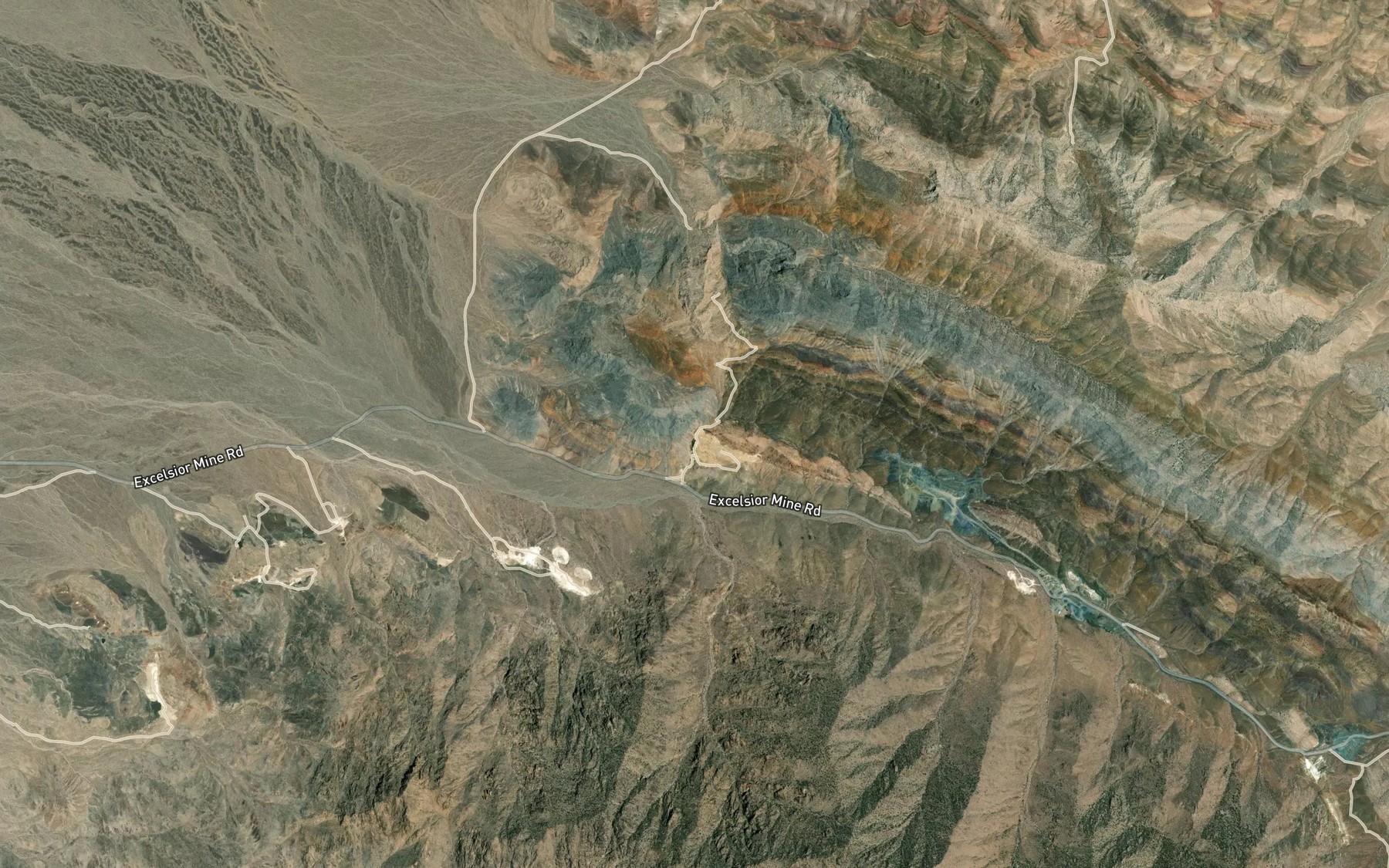 Satellite map of the Crystal Spring