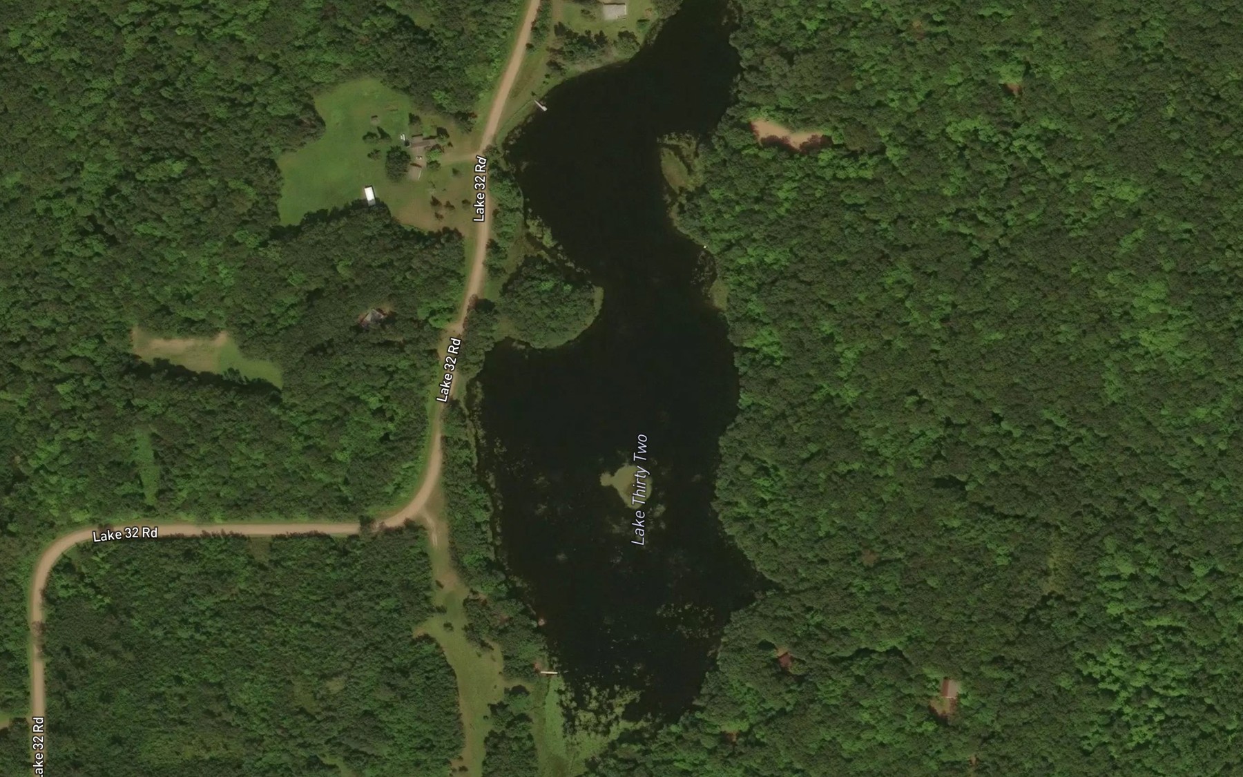 Satellite map of the Lake Thirty Two