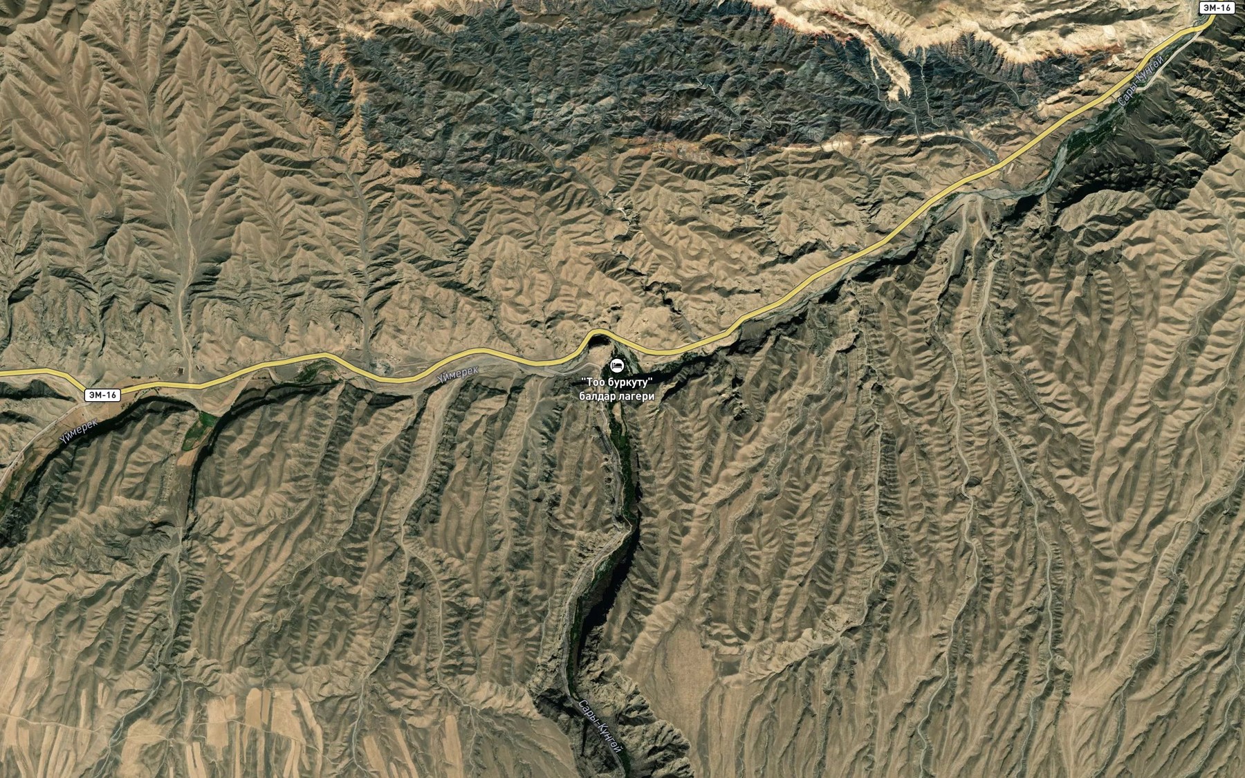 Satellite map of the Sary-Kyungey