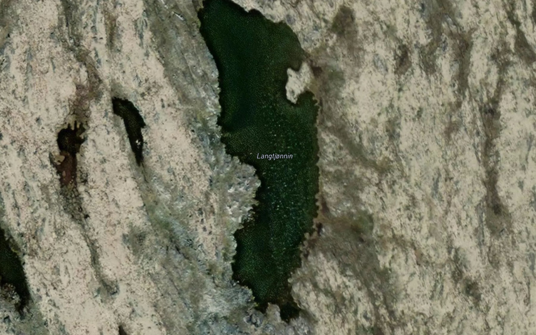Satellite map of the Langtjornene