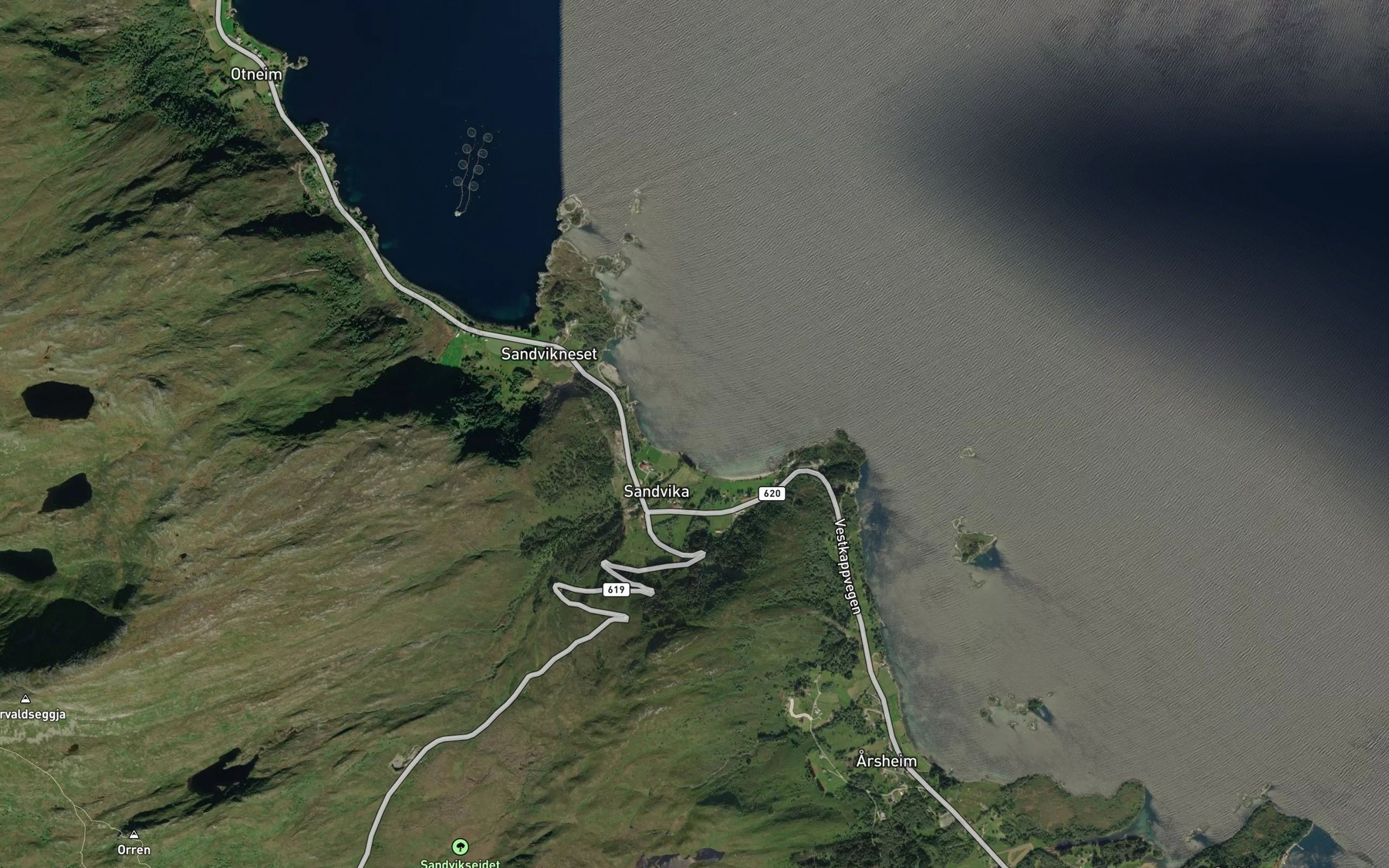 Satellite map of the Sandvika