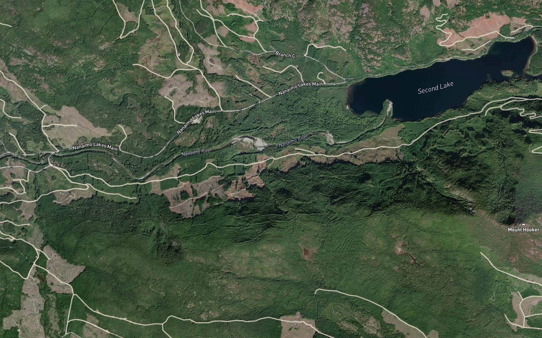 Satellite map of the Dash Creek
