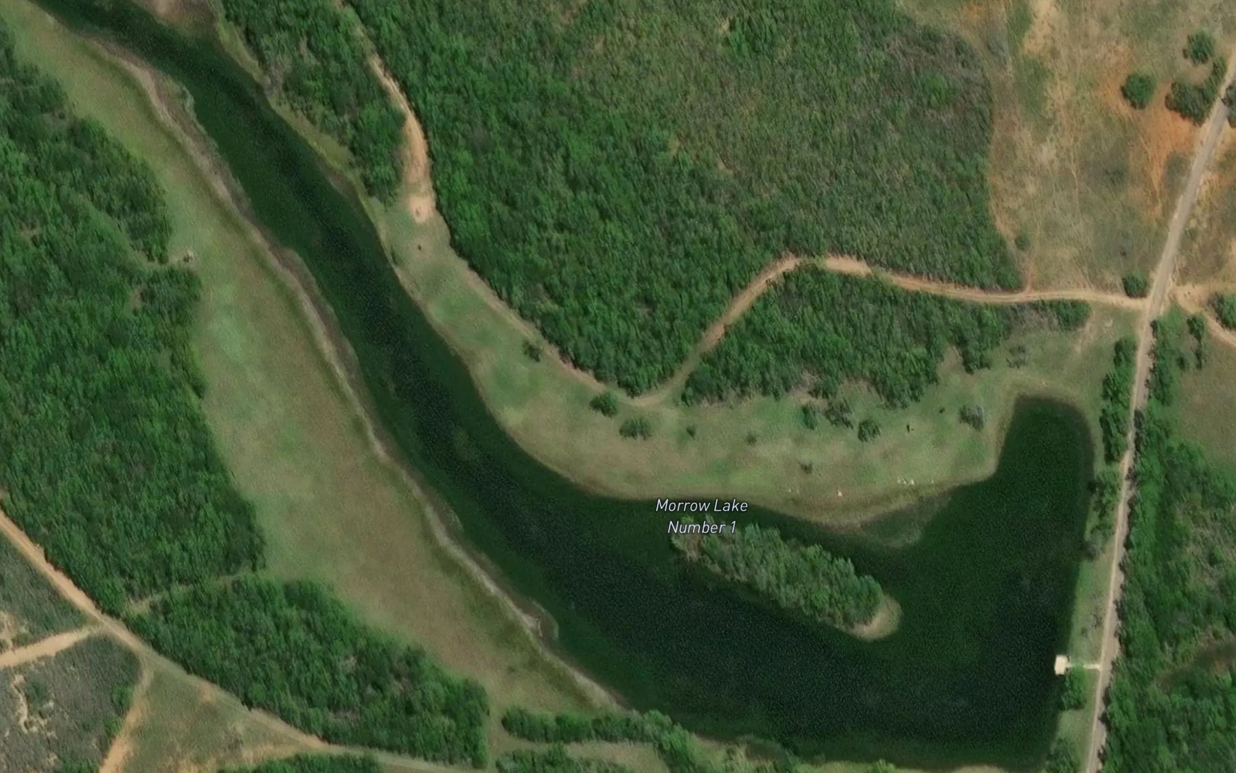 Satellite map of the Morrow Lake Number 1