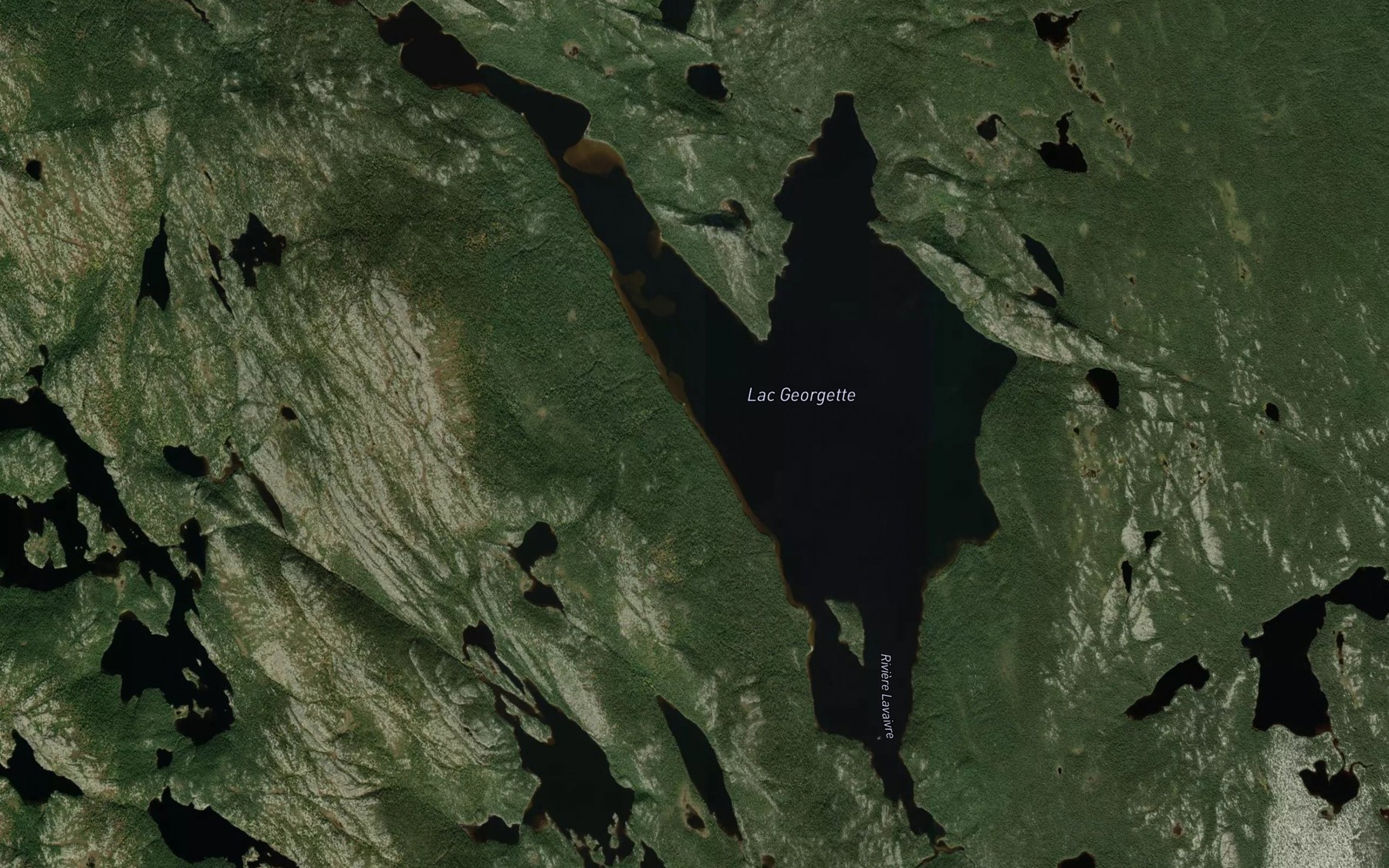 Satellite map of the Lac Georgette