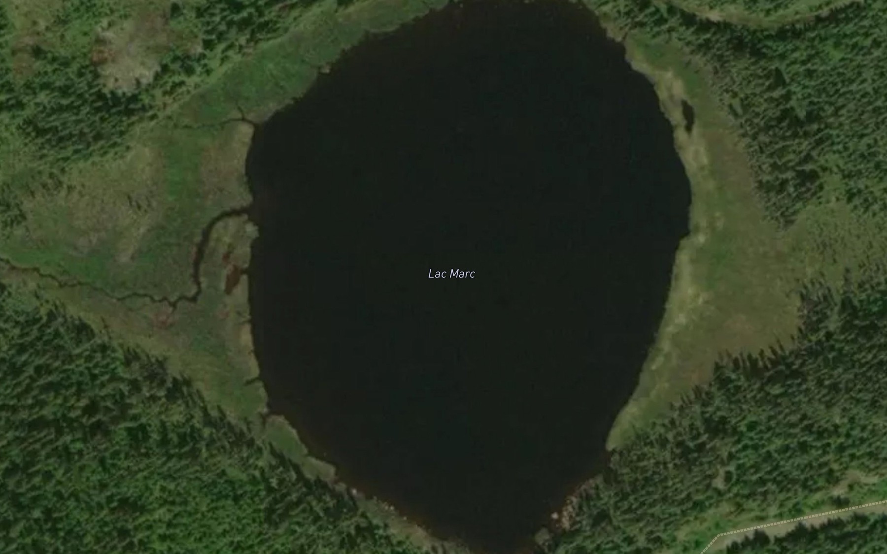 Satellite map of the Lac Marc