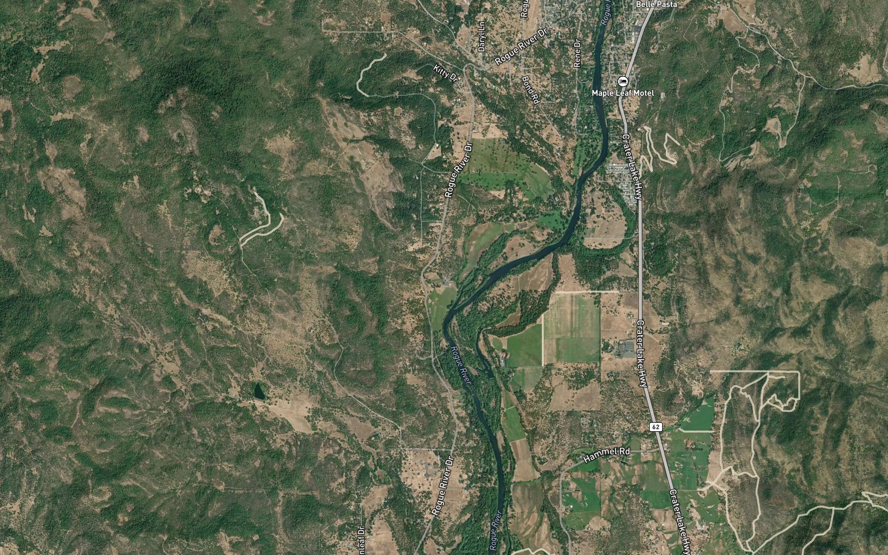 Satellite map of the Weltman Reservoir