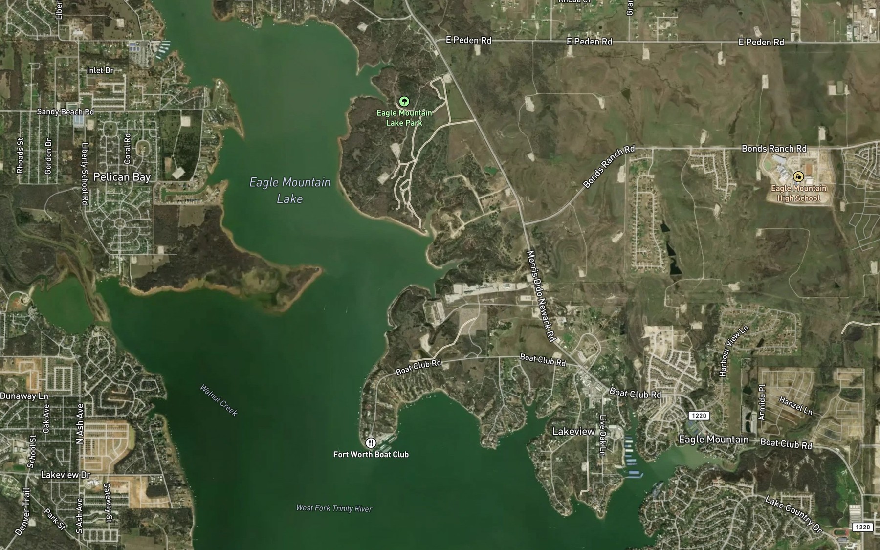 Satellite map of the Flemming Slough