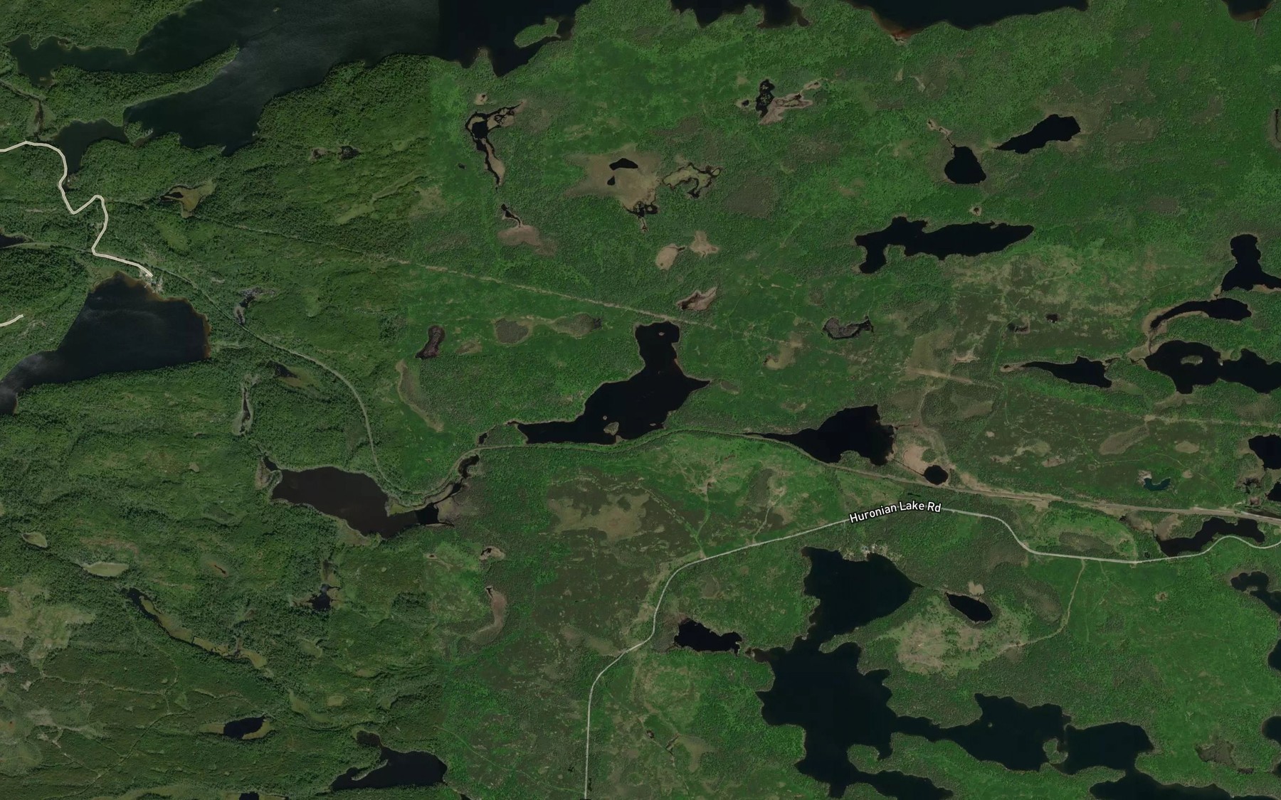 Satellite map of the Crescent Lake