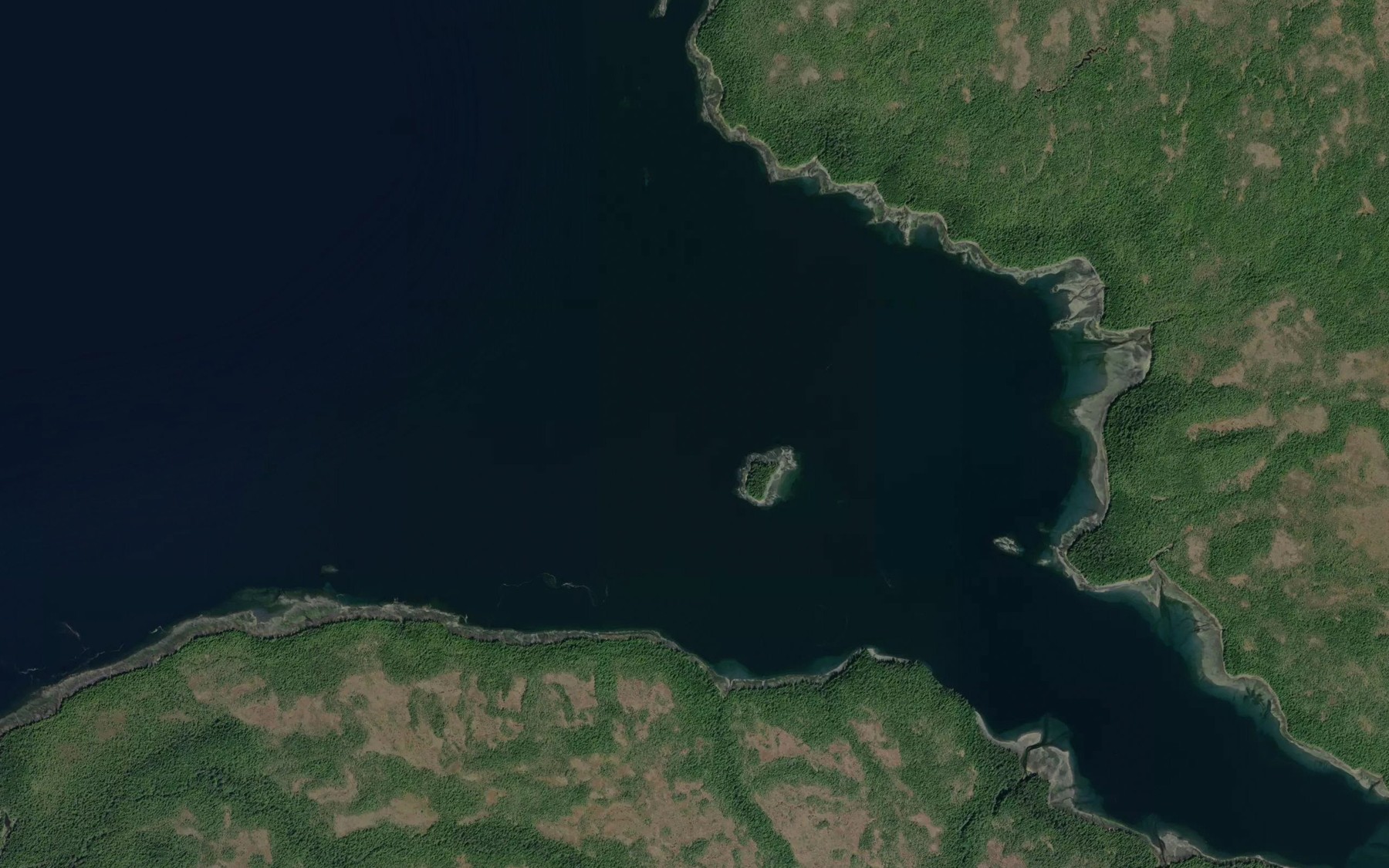 Satellite map of the Vixen Inlet