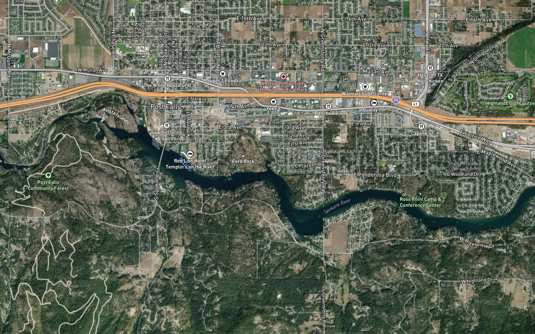 Satellite map of the Black Bay