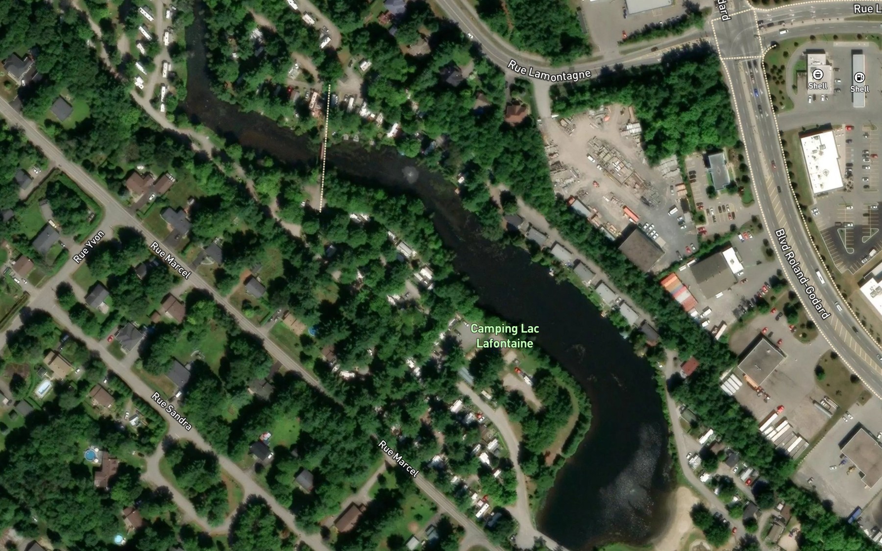 Satellite map of the Lac Lafontaine