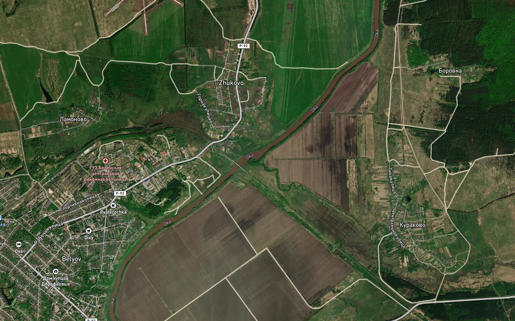 Satellite map of the Vezhenka