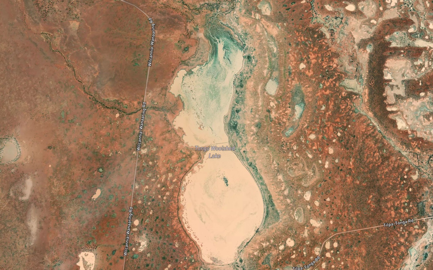 Satellite map of the Tongo Lake