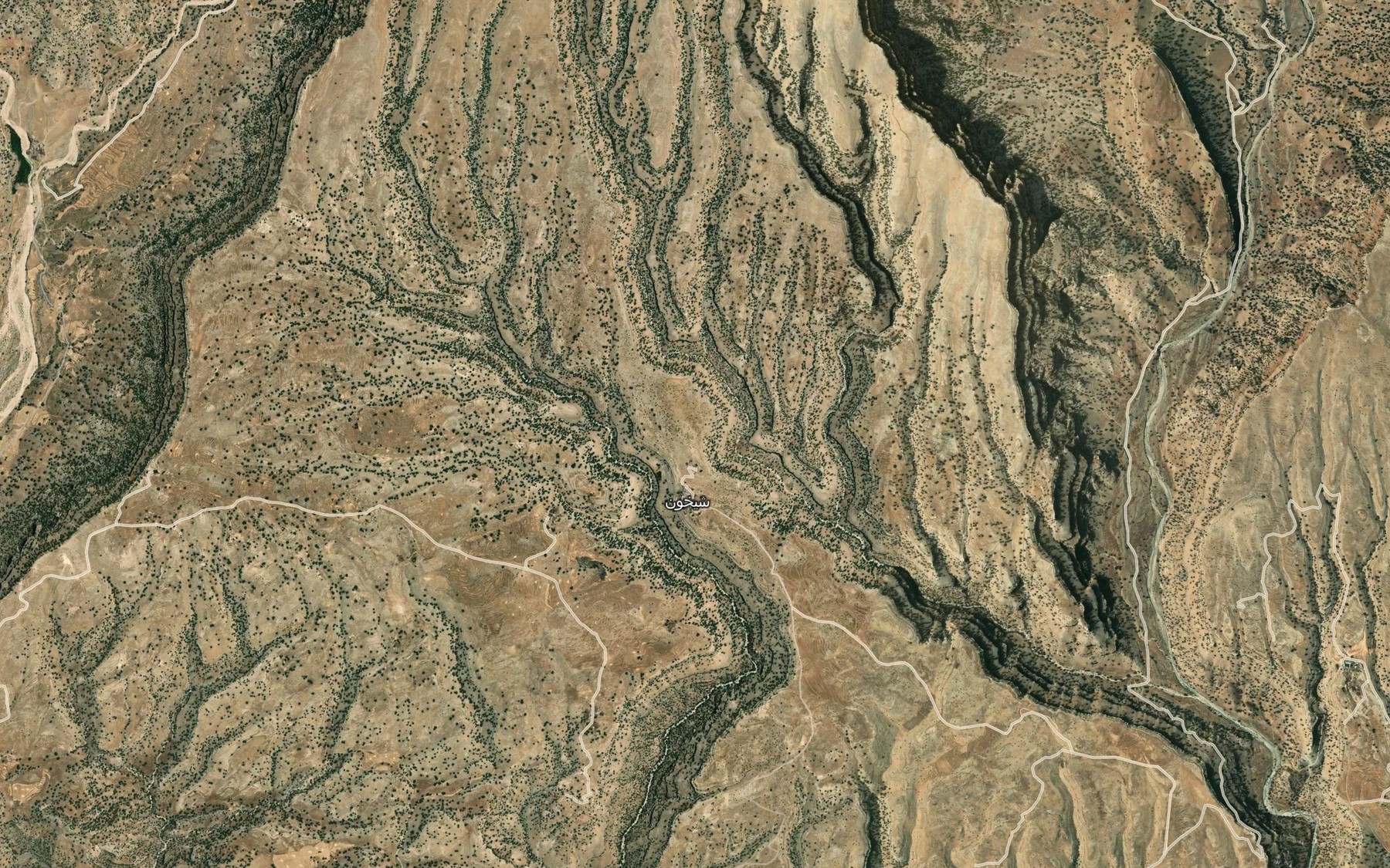 Satellite map of the Cheshmeh-ye Ab-e Chenar