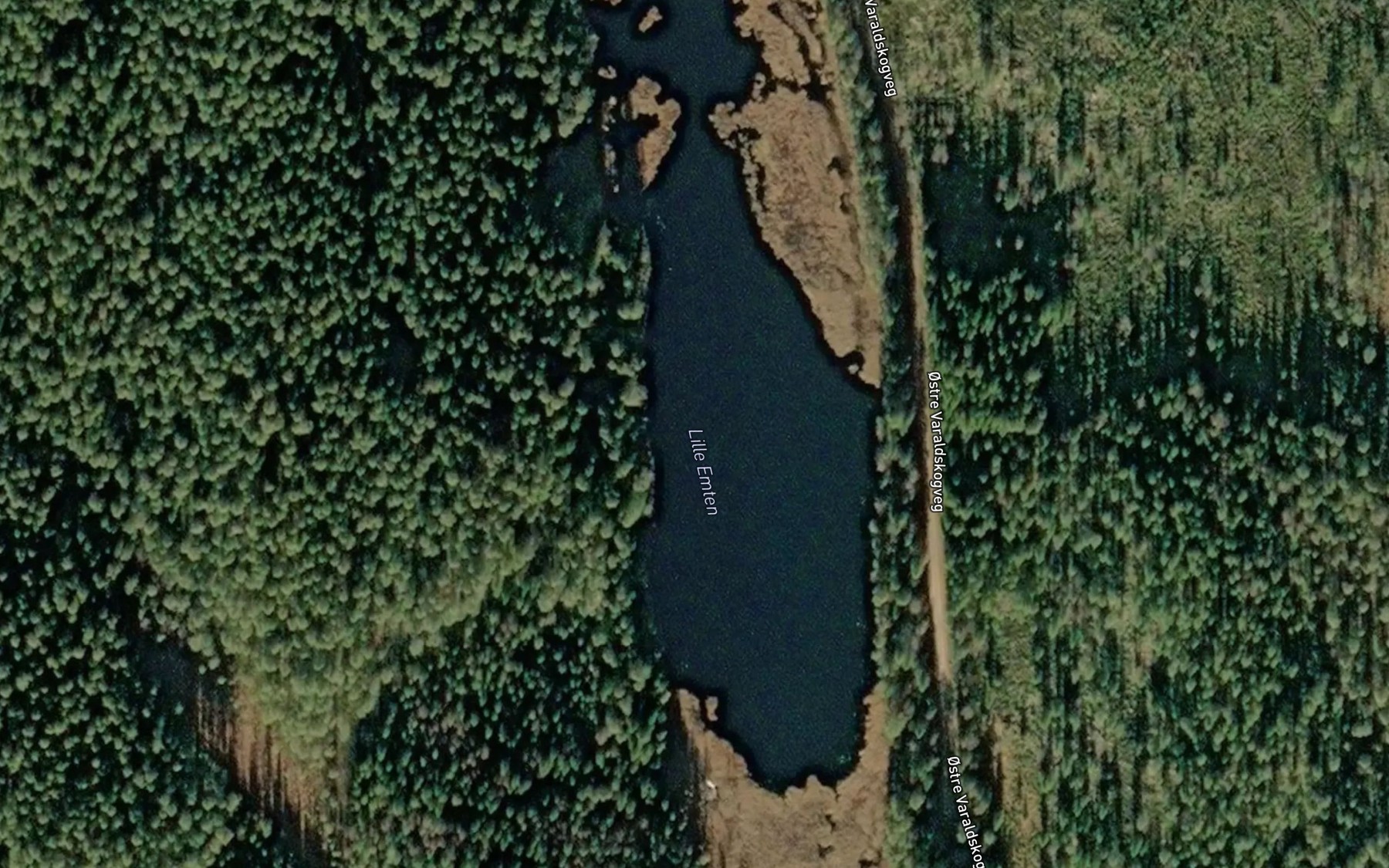 Satellite map of the Lille Emten