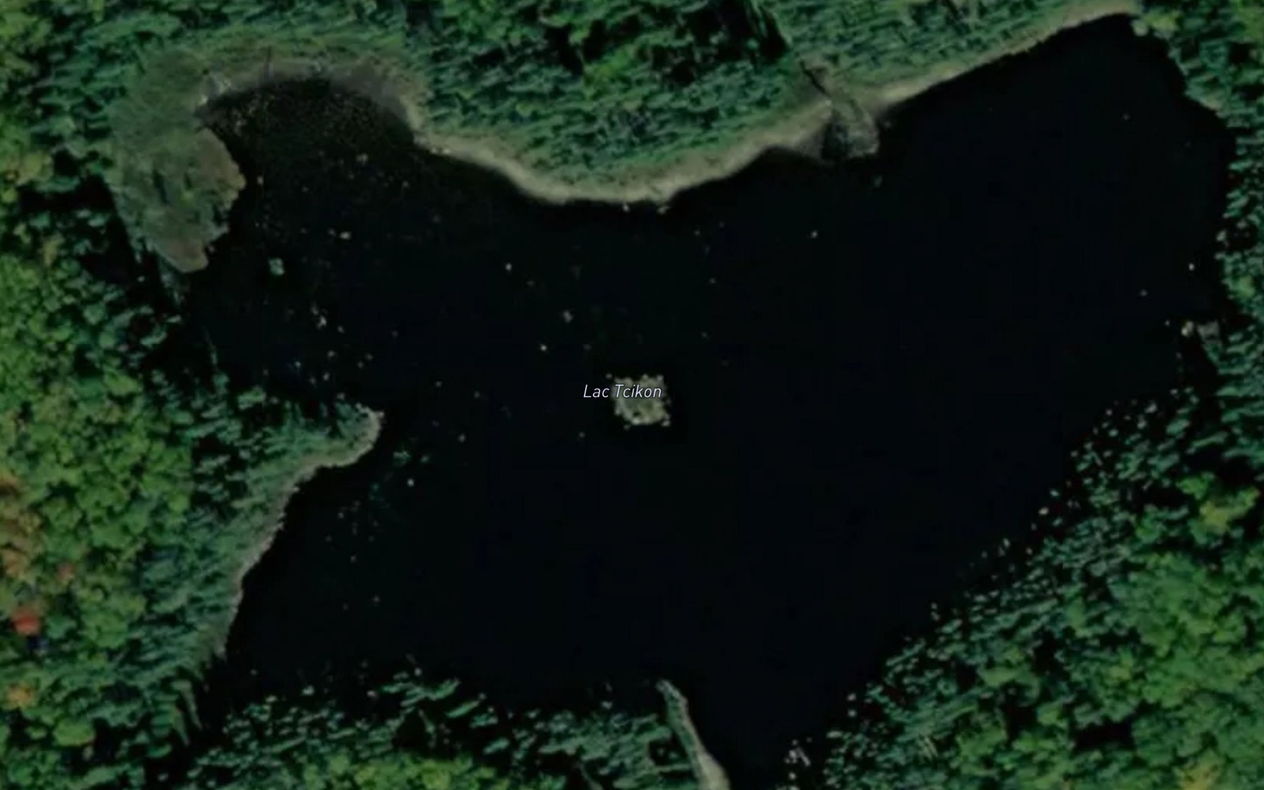 Satellite map of the Lac Tcikon