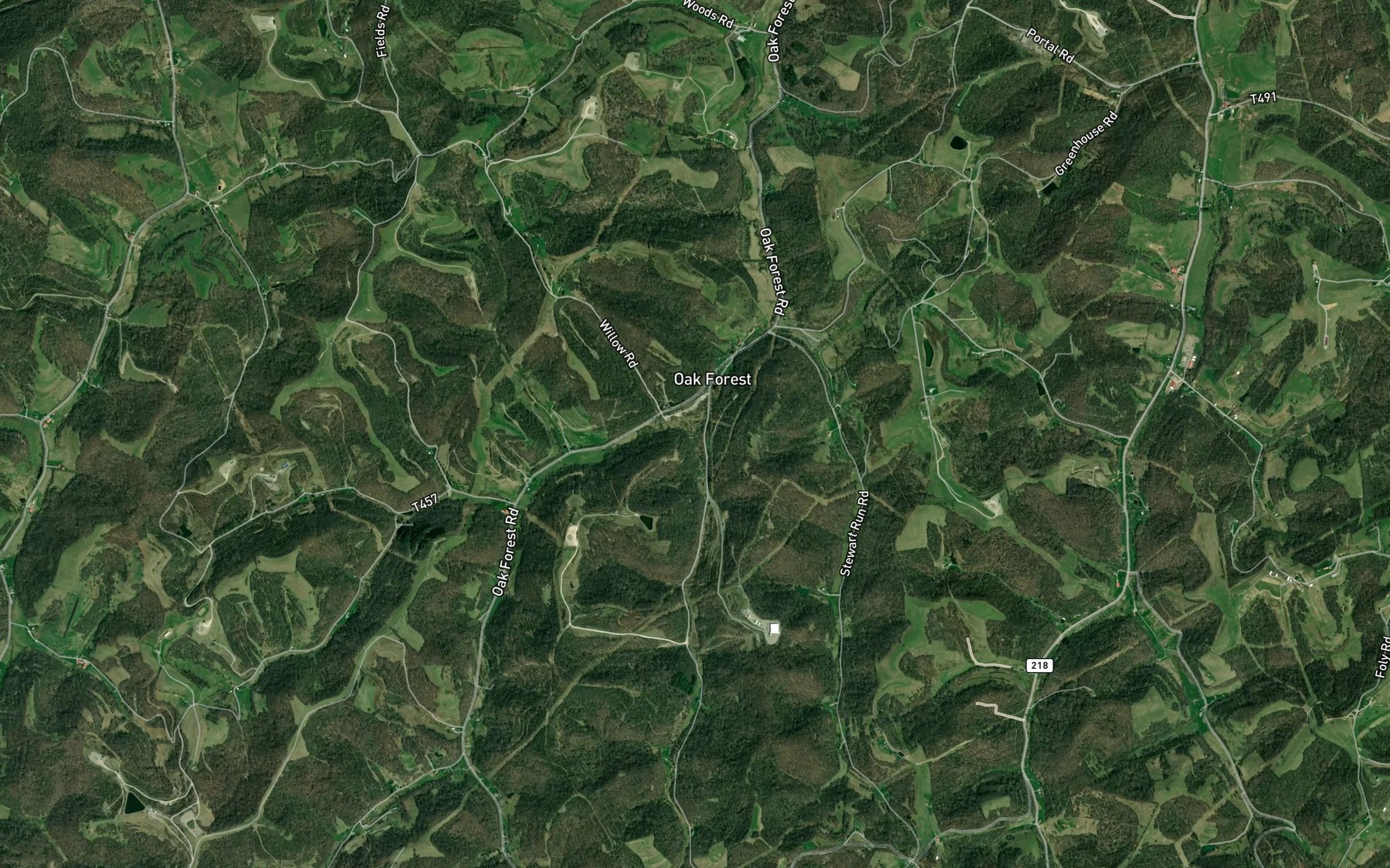 Satellite map of the Maple Run