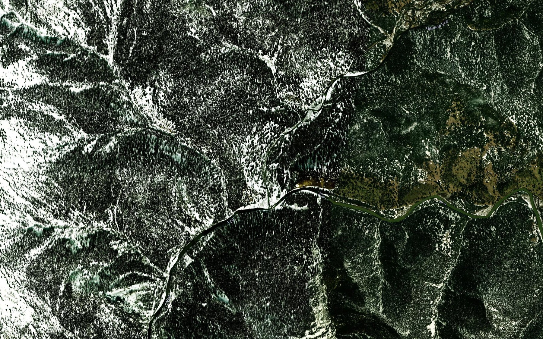 Satellite map of the Chernaya Usa