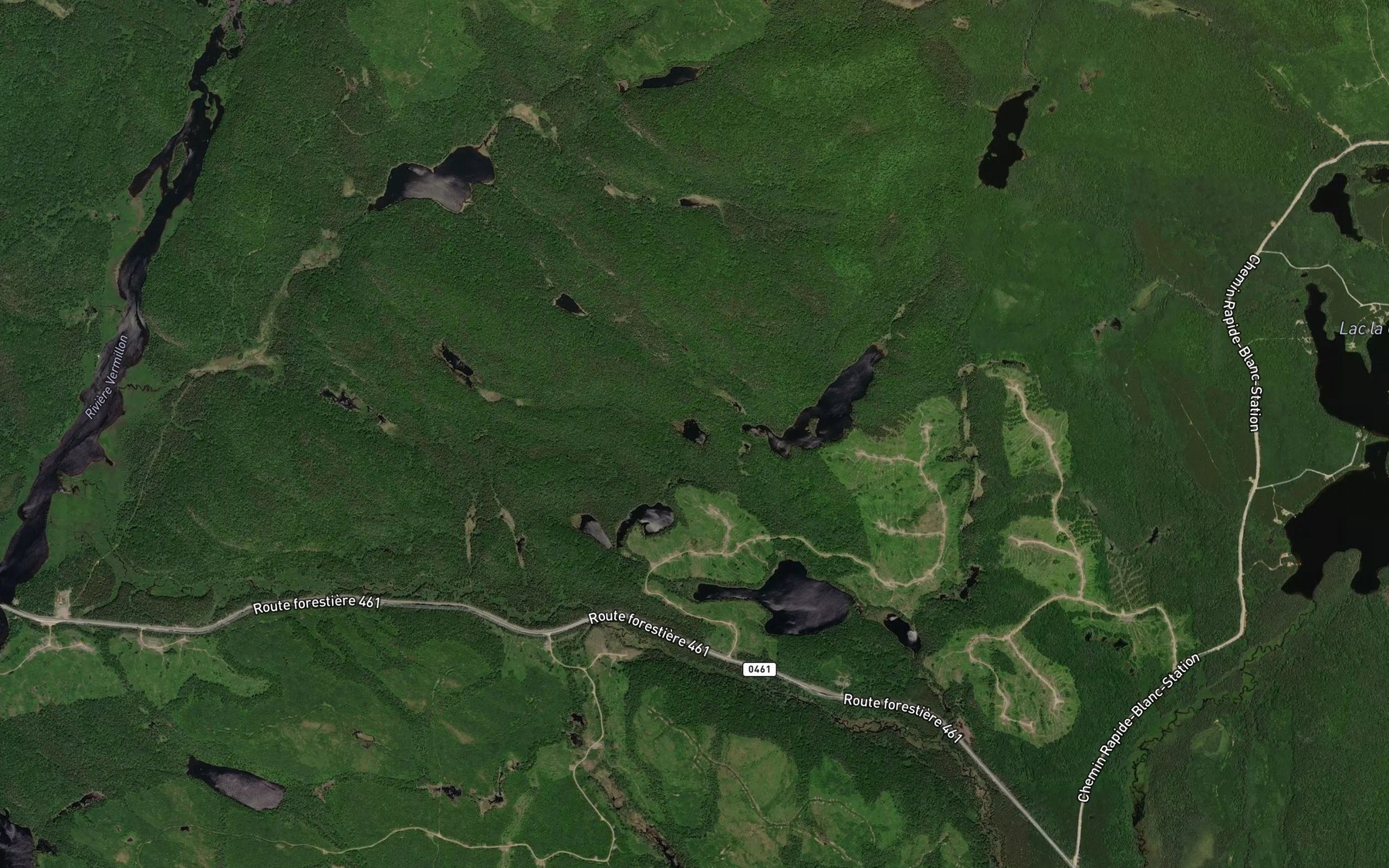 Satellite map of the Lac Fernand