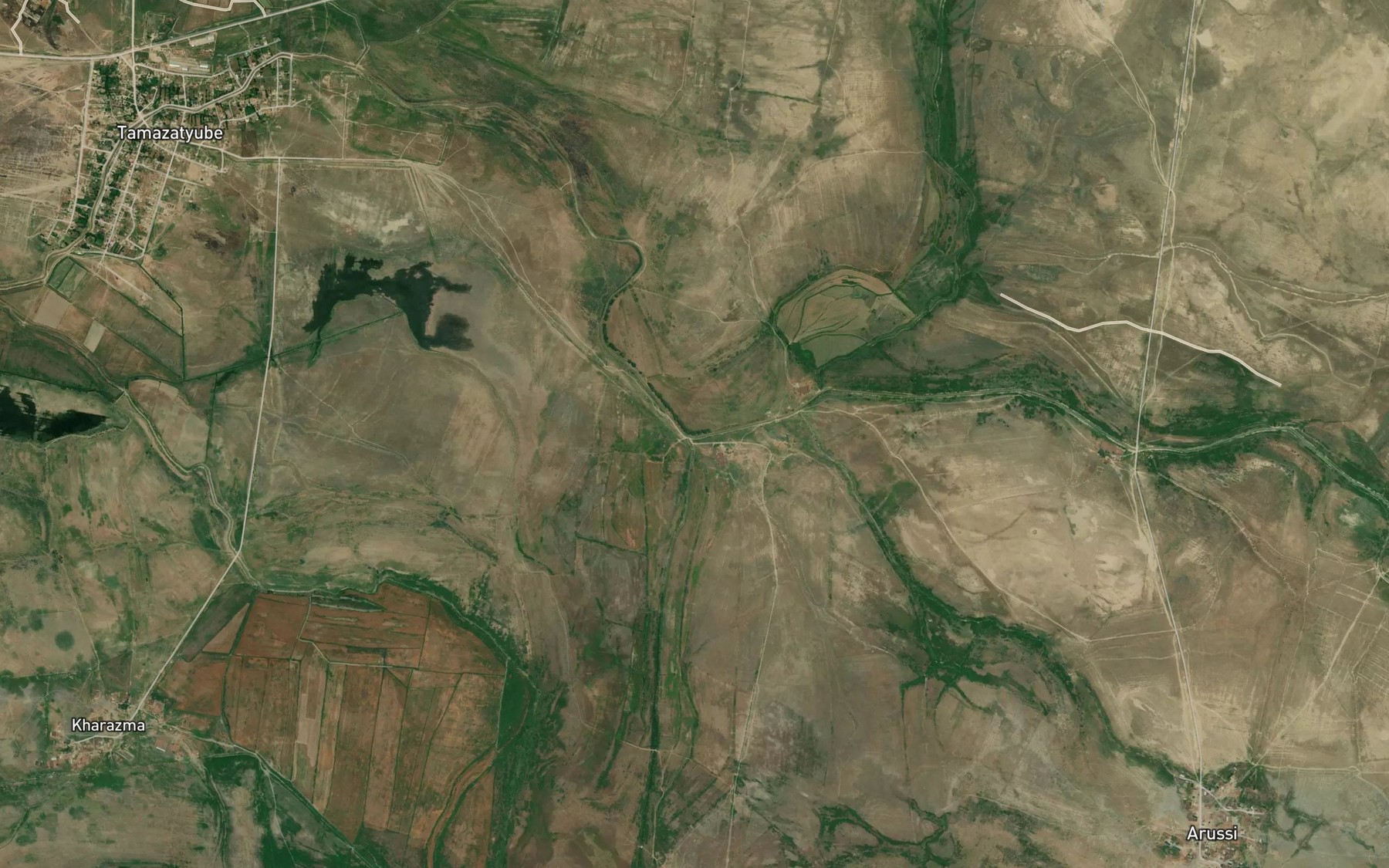 Satellite map of the Chapayevskiy Kanal