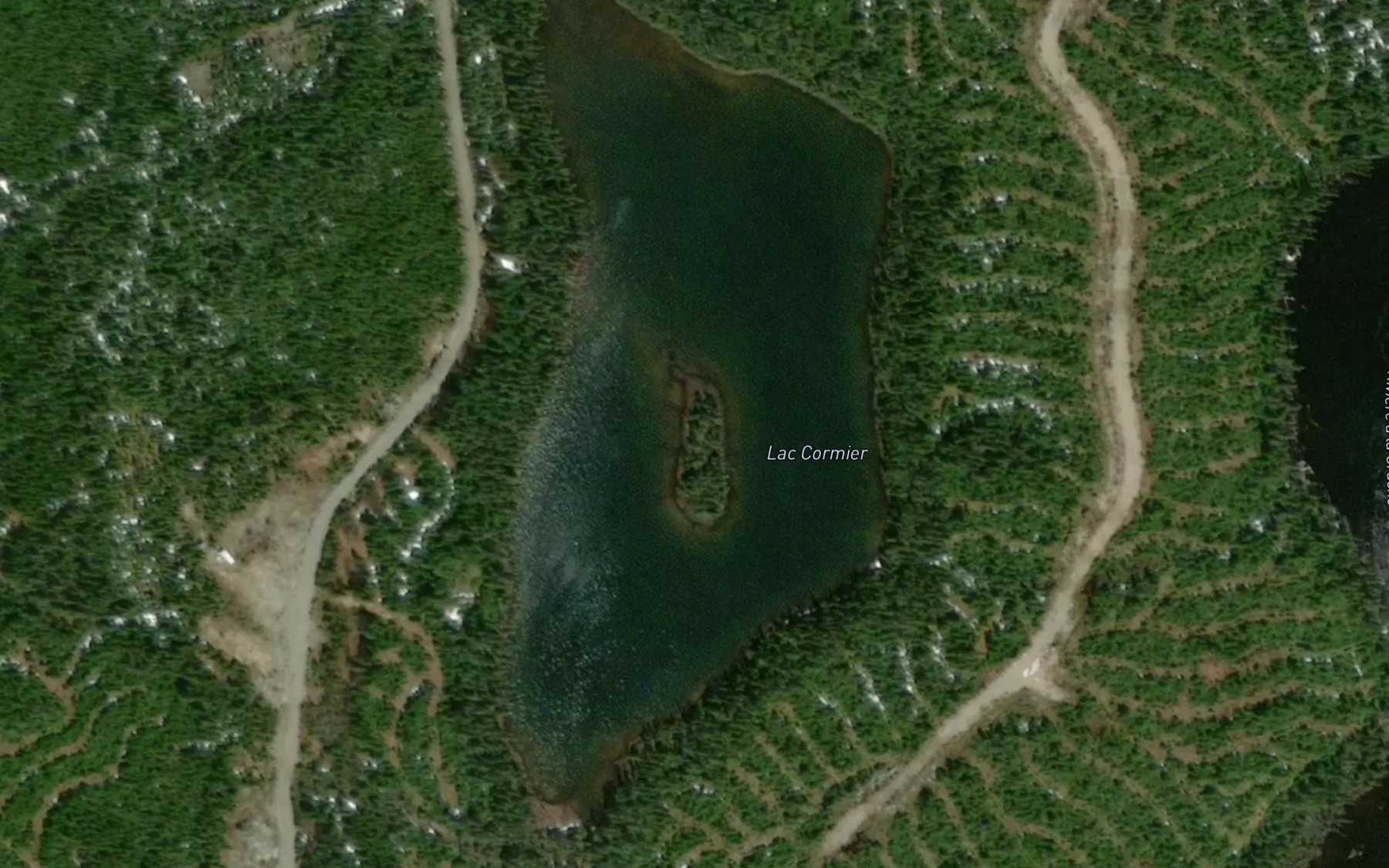 Satellite map of the Lac Cormier