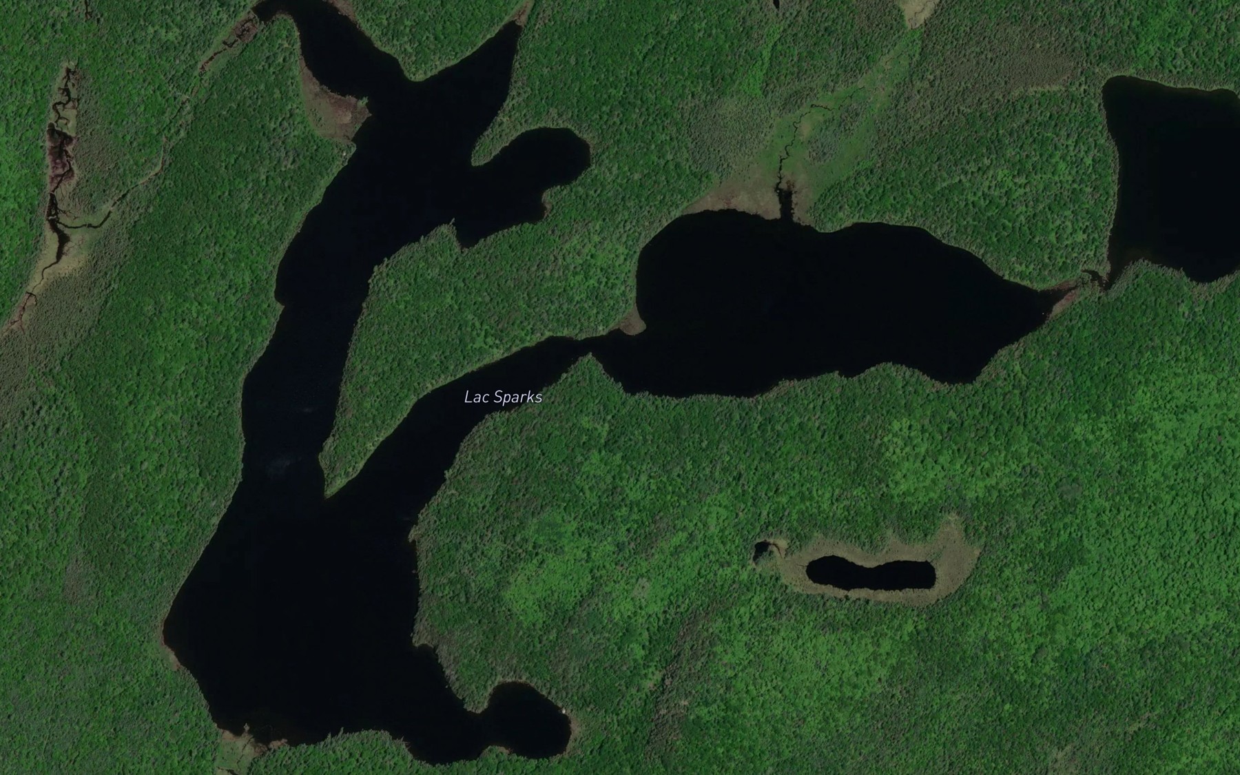 Satellite map of the Lac Sparks
