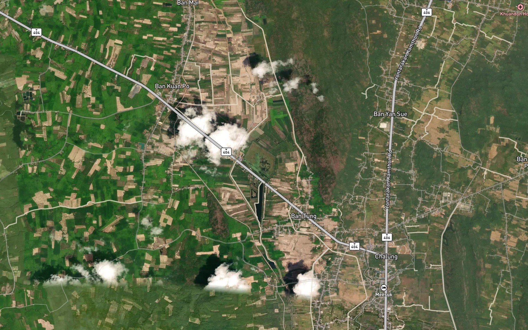 Satellite map of the Nong Plak Phra Ya