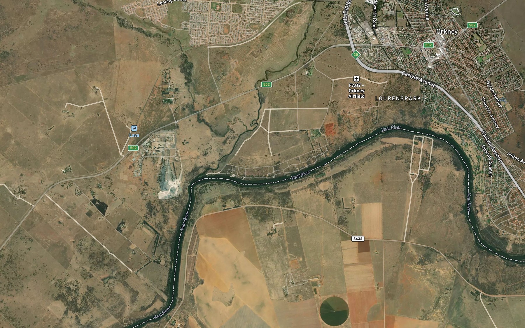 Satellite map of the Skoonspruit