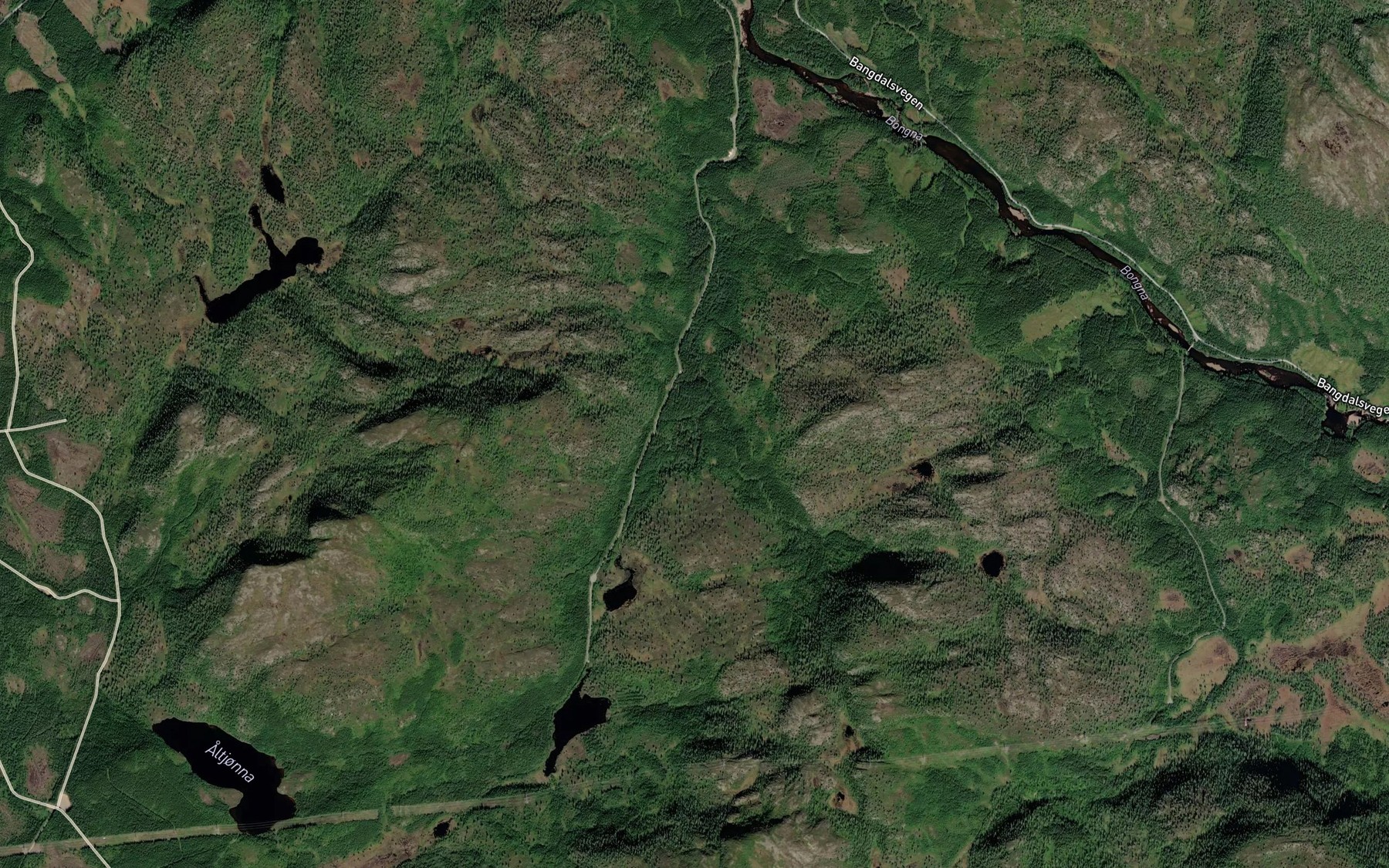 Satellite map of the Middagstjornbekken