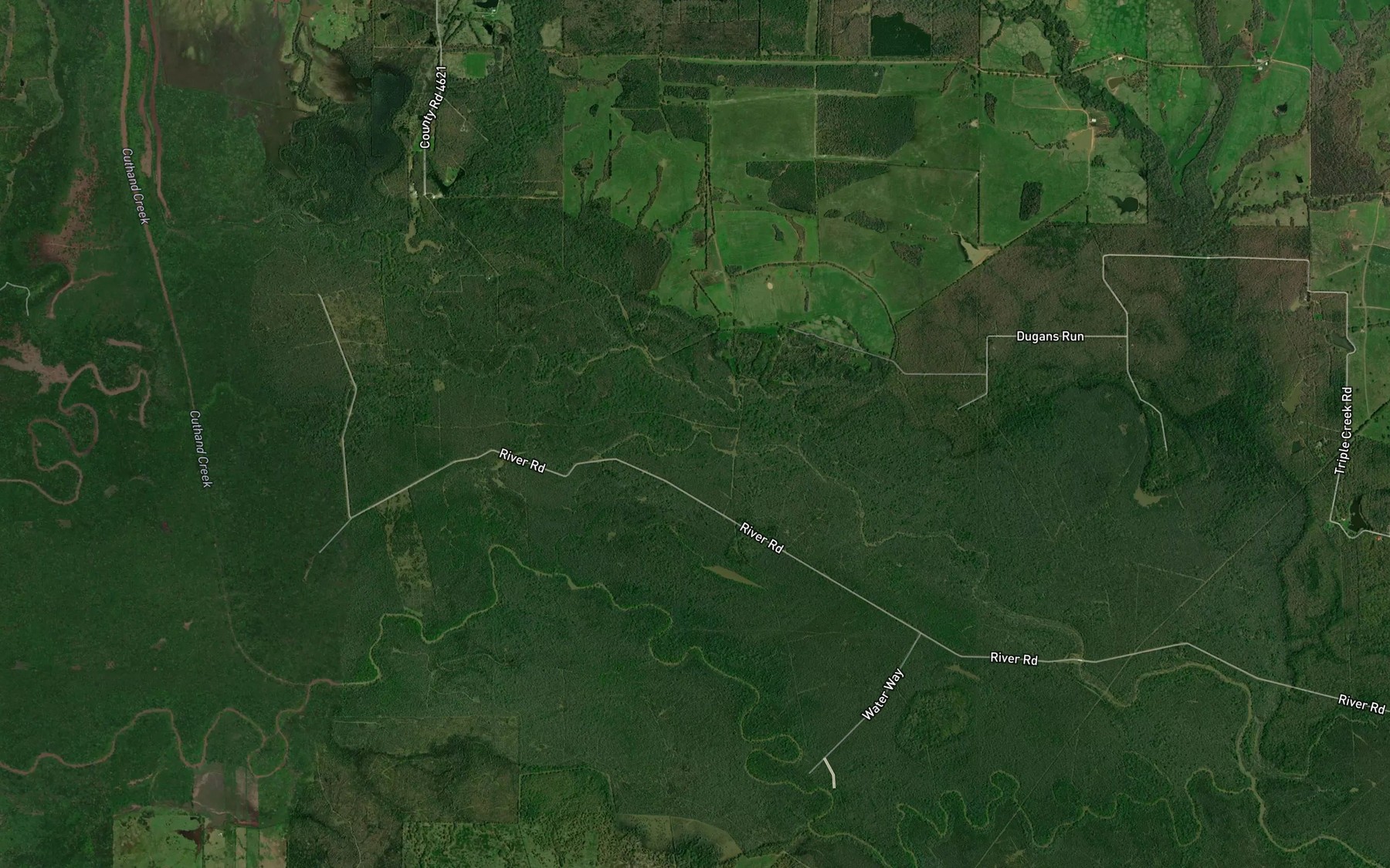 Satellite map of the Cutoff Slough